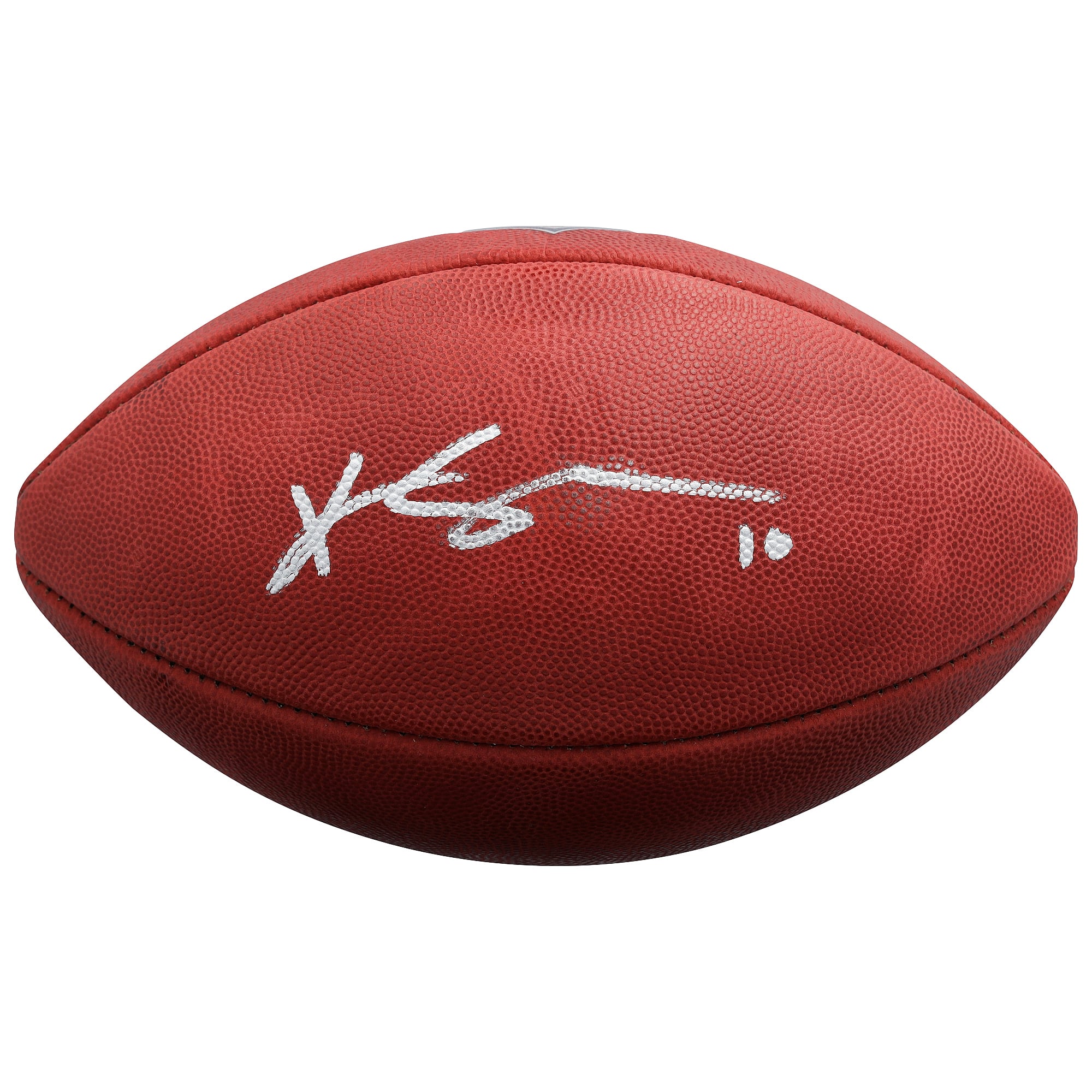 Ballon de football américain Duke en couleur autographié par Khalil Shakir (Buffalo Bills).