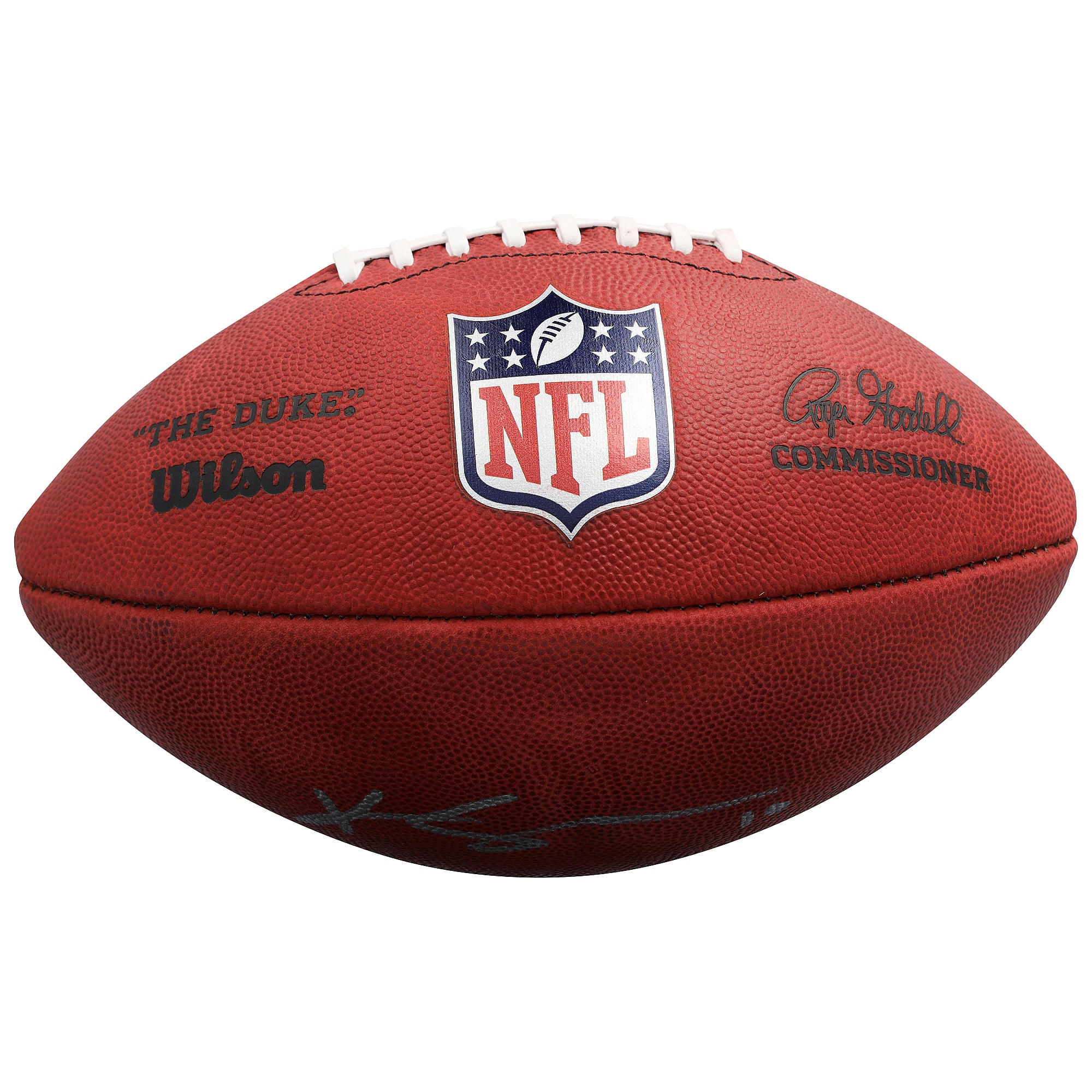 Ballon de football américain Duke en couleur autographié par Khalil Shakir (Buffalo Bills).