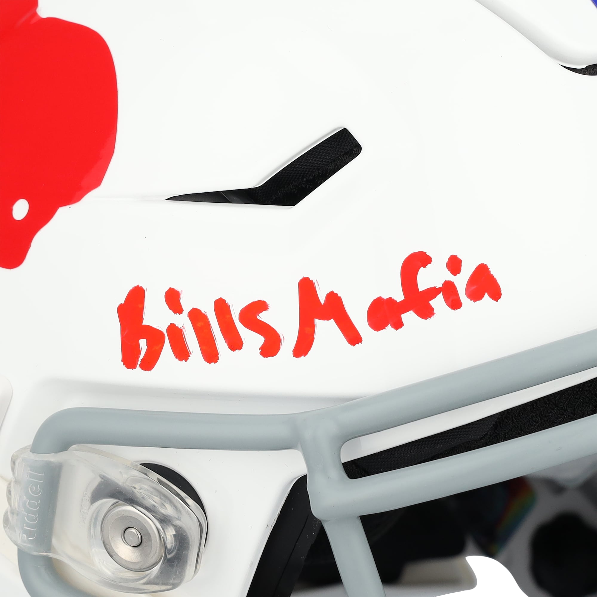 Casque Riddell Speed ​​Flex Authentic rétro 1965-73 autographié par Khalil Shakir (Buffalo Bills) avec inscription « Bills Mafia »