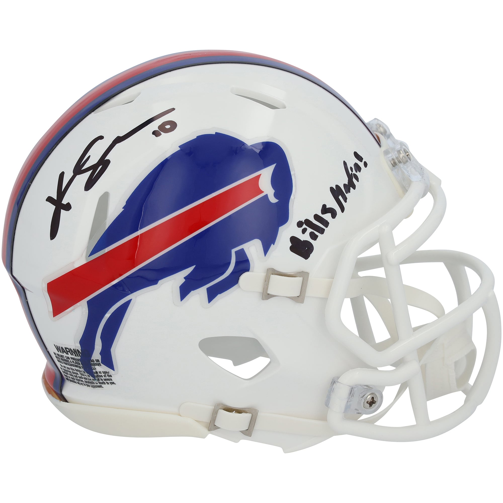 Khalil Shakir Buffalo Bills Autographed Riddell Speed Mini Helmet with "Bills Mafia" Inscription