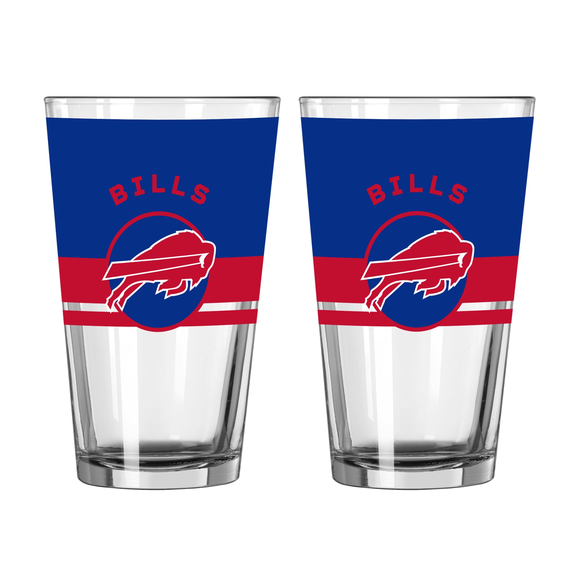 Ensemble de deux verres à bière Horizon de 473 ml (16 oz) Logo Brands Buffalo Bills