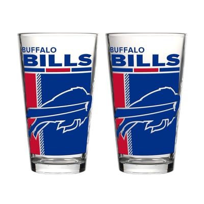 Buffalo Bills Logo Brands Two-Piece 16oz. Pint Glass Set