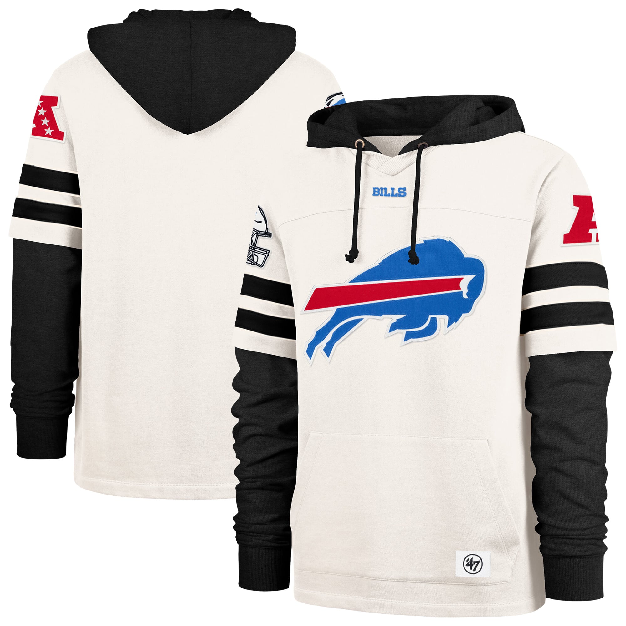 Sweat à capuche homme '47 Buffalo Bills Split Zone Cornerback Duo Lacer