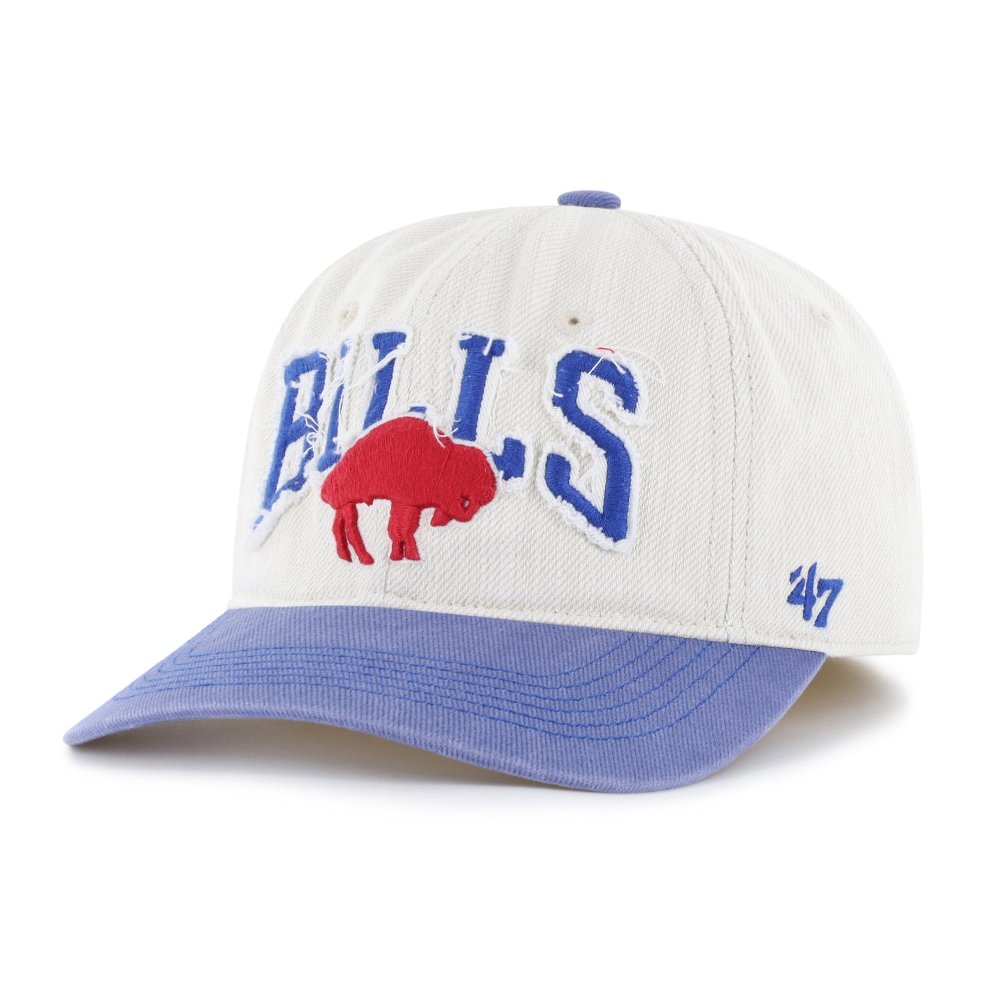 Men's '47 Natural Buffalo Bills Throwback Groton Franchise Fitted Hat