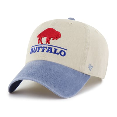 Buffalo Bills '47 Throwback Logo Line Clean Up Adjustable Hat - Natural