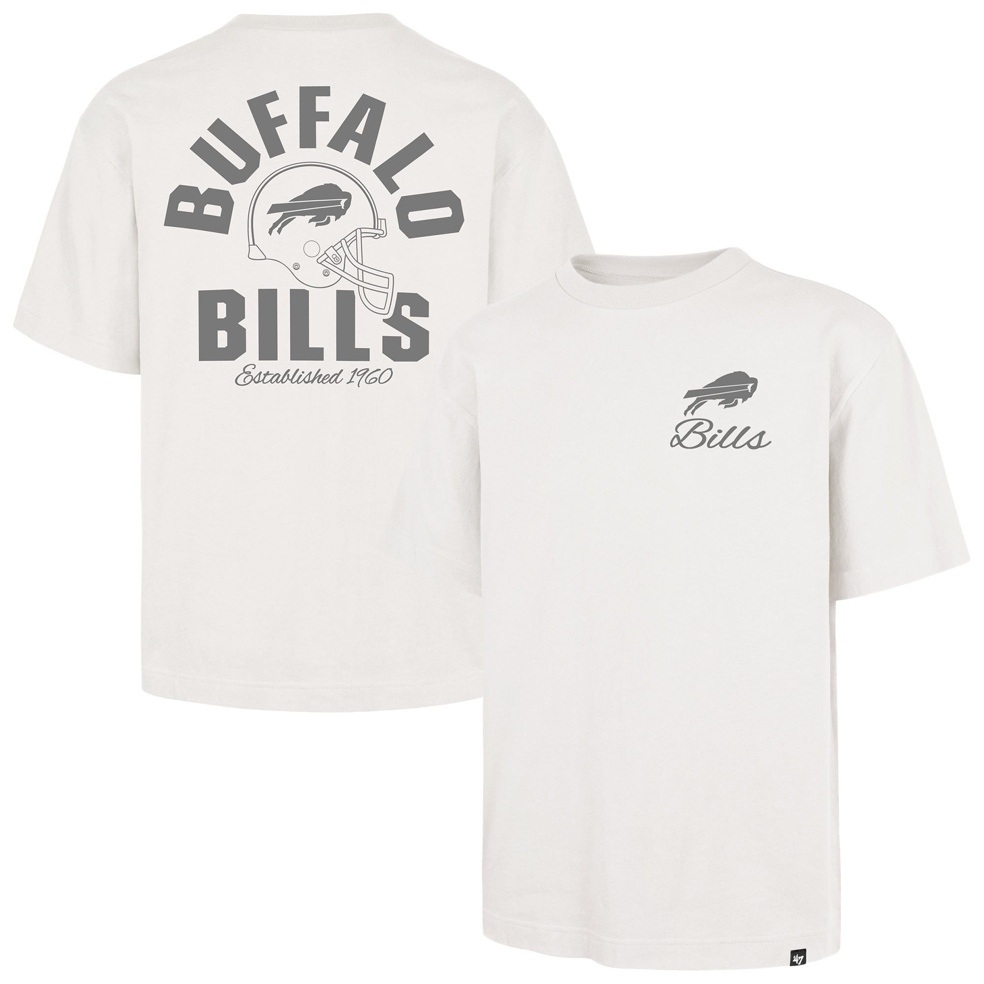 Men's '47 Off White Buffalo Bills Photon Dust Foundation T-Shirt