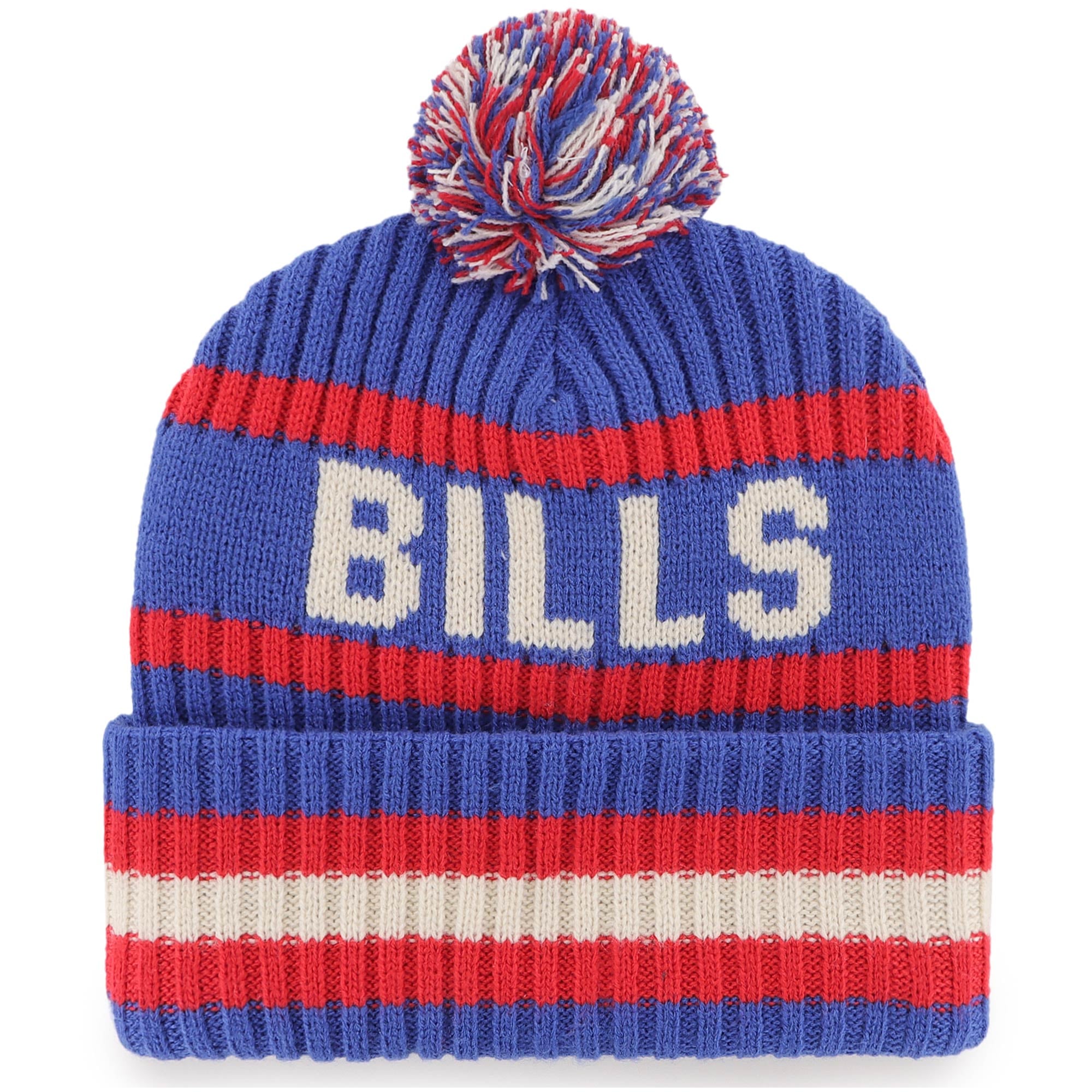 Bonnet à revers Bering Royal Buffalo Bills '47 pour homme, avec pompon
