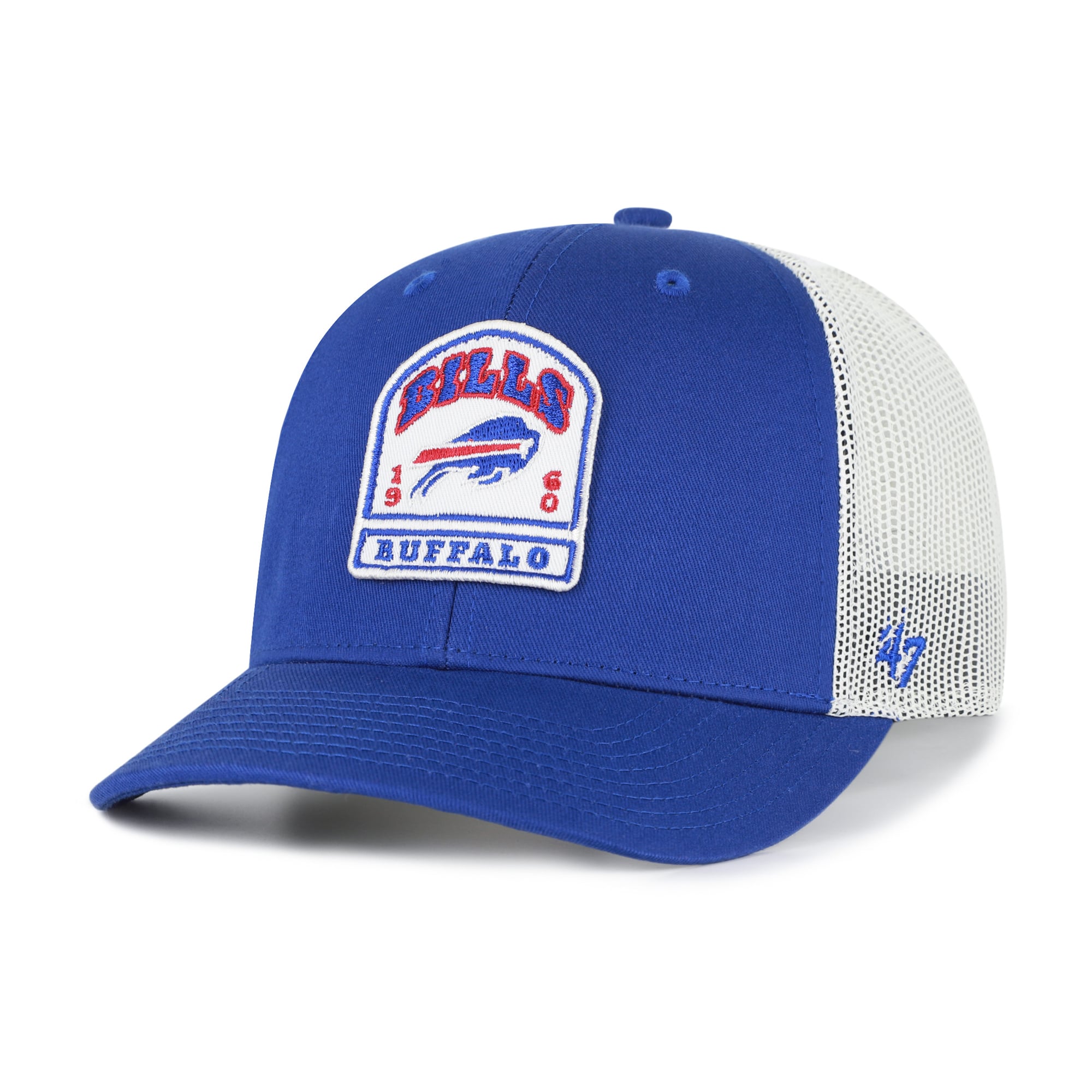 Men's '47 Royal Buffalo Bills Headstone Trucker Adjustable Hat