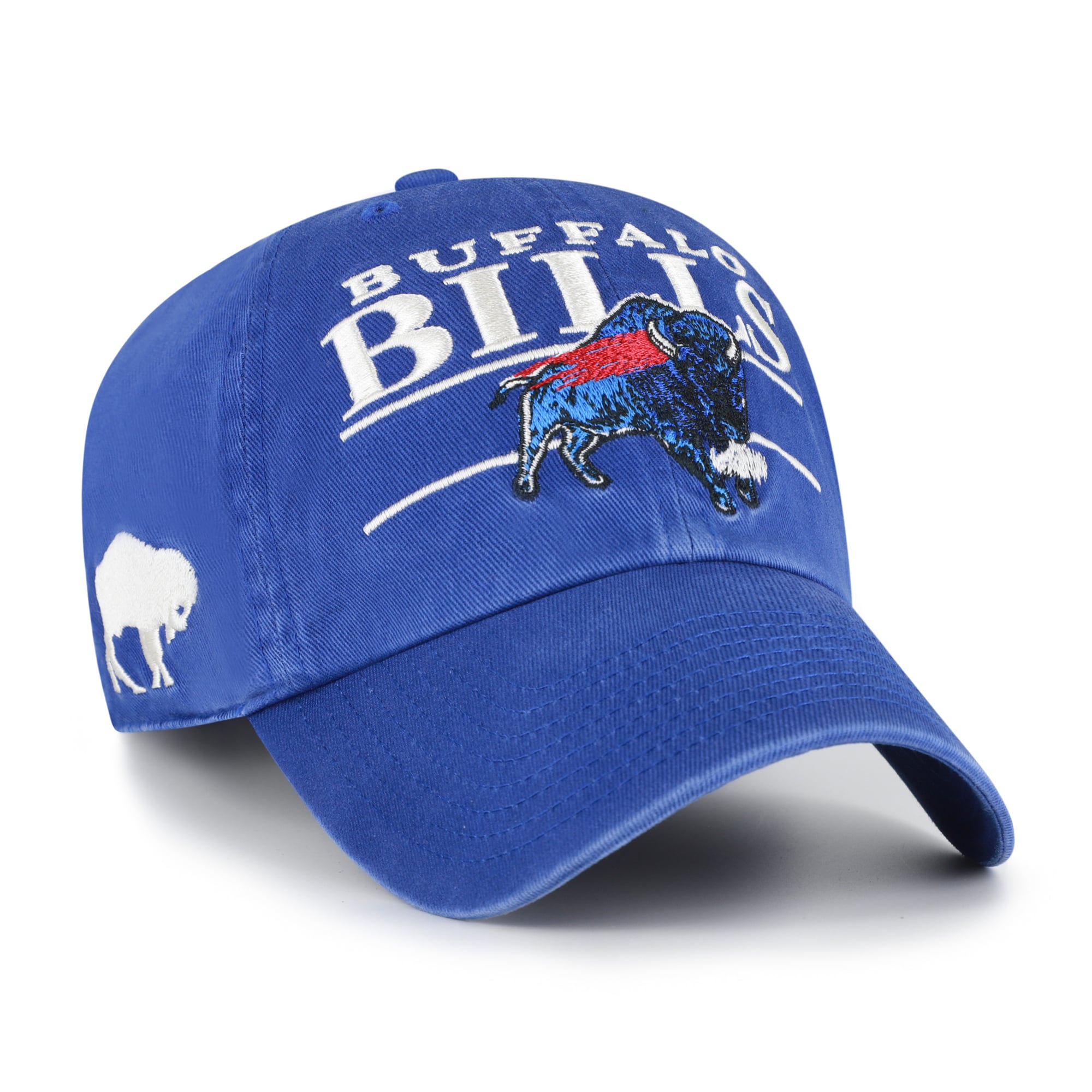 Men's '47 Royal Buffalo Bills Throwback Graphic Clean Up Adjustable Hat