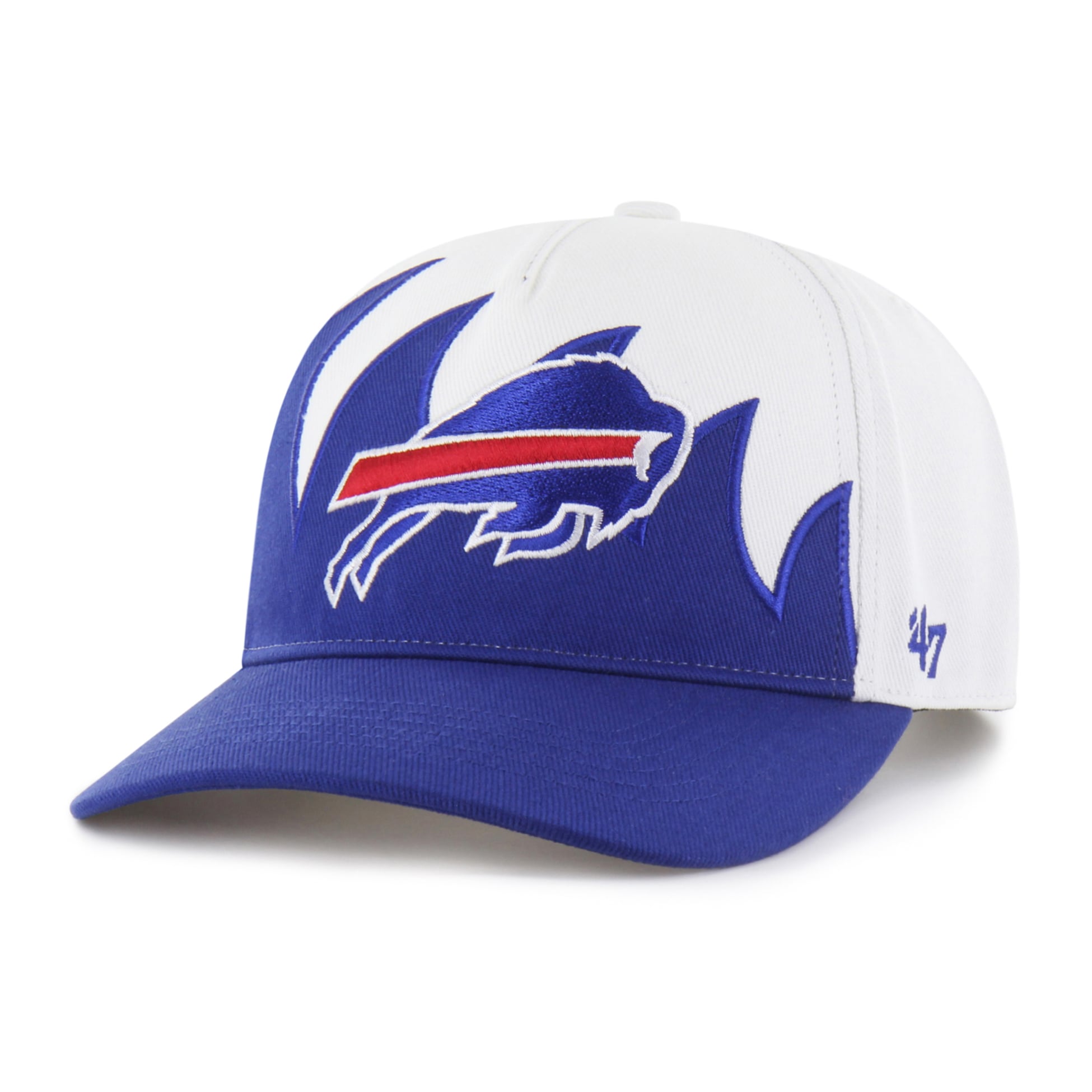 Men's '47 White Buffalo Bills Jagged Hitch Adjustable Hat