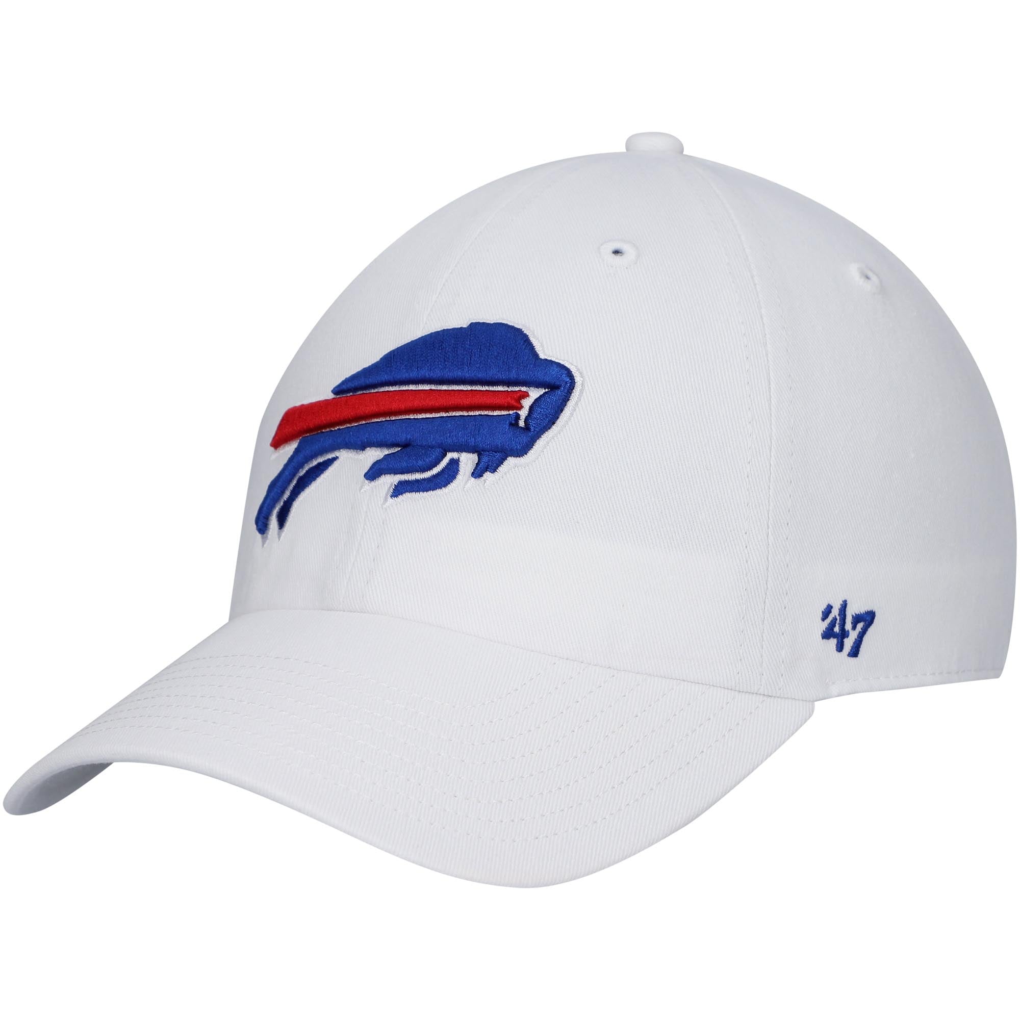 Casquette réglable '47 Buffalo Bills blanche avec logo Clean Up pour homme