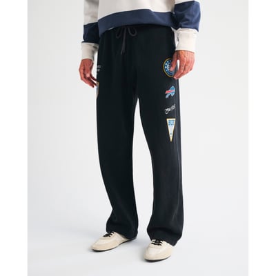 Buffalo Bills Abercrombie & Fitch Fleece Baggy Sweatpants - Black