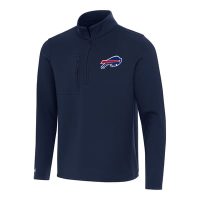 Buffalo Bills Antigua Insider Quarter-Zip Pullover Top - Navy