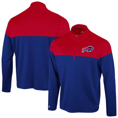 Buffalo Bills Antigua Hinder Quarter-Zip Pullover - Royal/Red