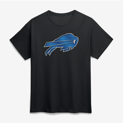 Buffalo Bills Big & Tall Metallic Mascot T-Shirt - Black