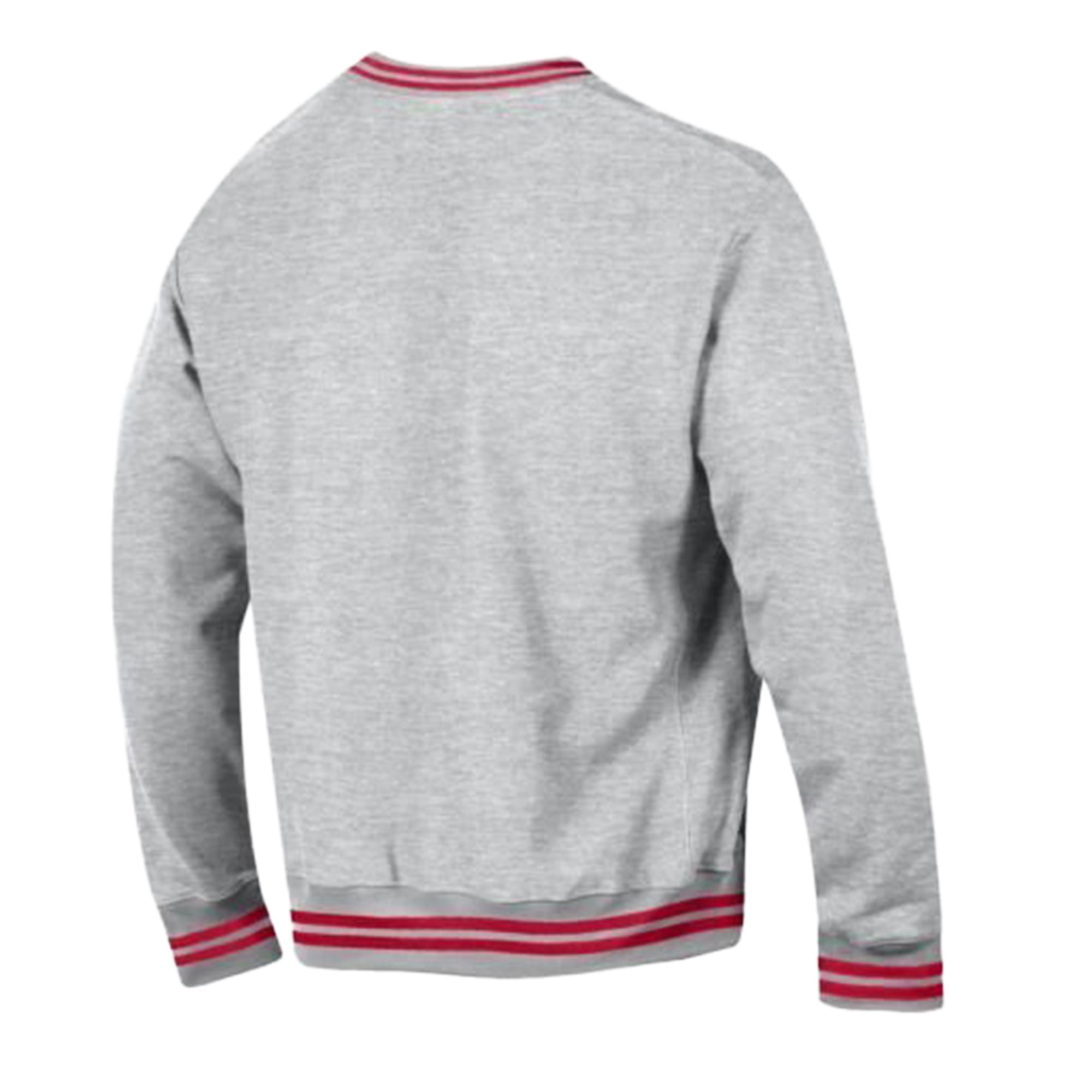 Men's Champion Heather Gray/Red Buffalo Bills Reverse Weave Yarn Dye Sweatshirt
