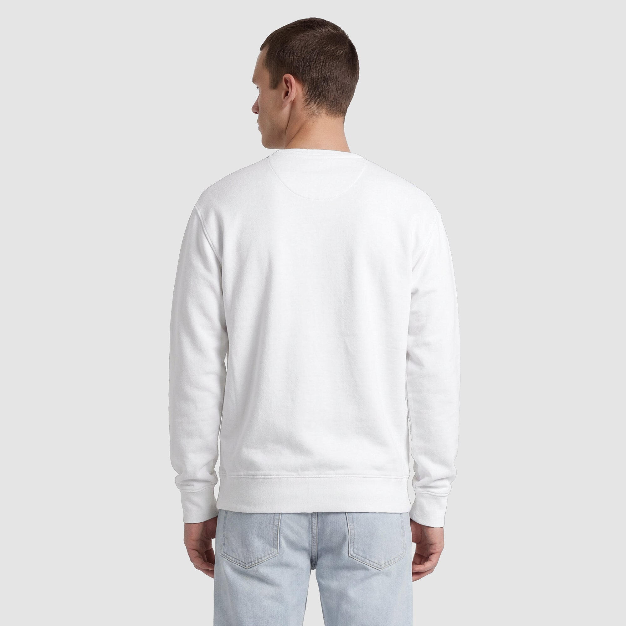 Sweat-shirt Champion blanc à doublure contrastée pour homme