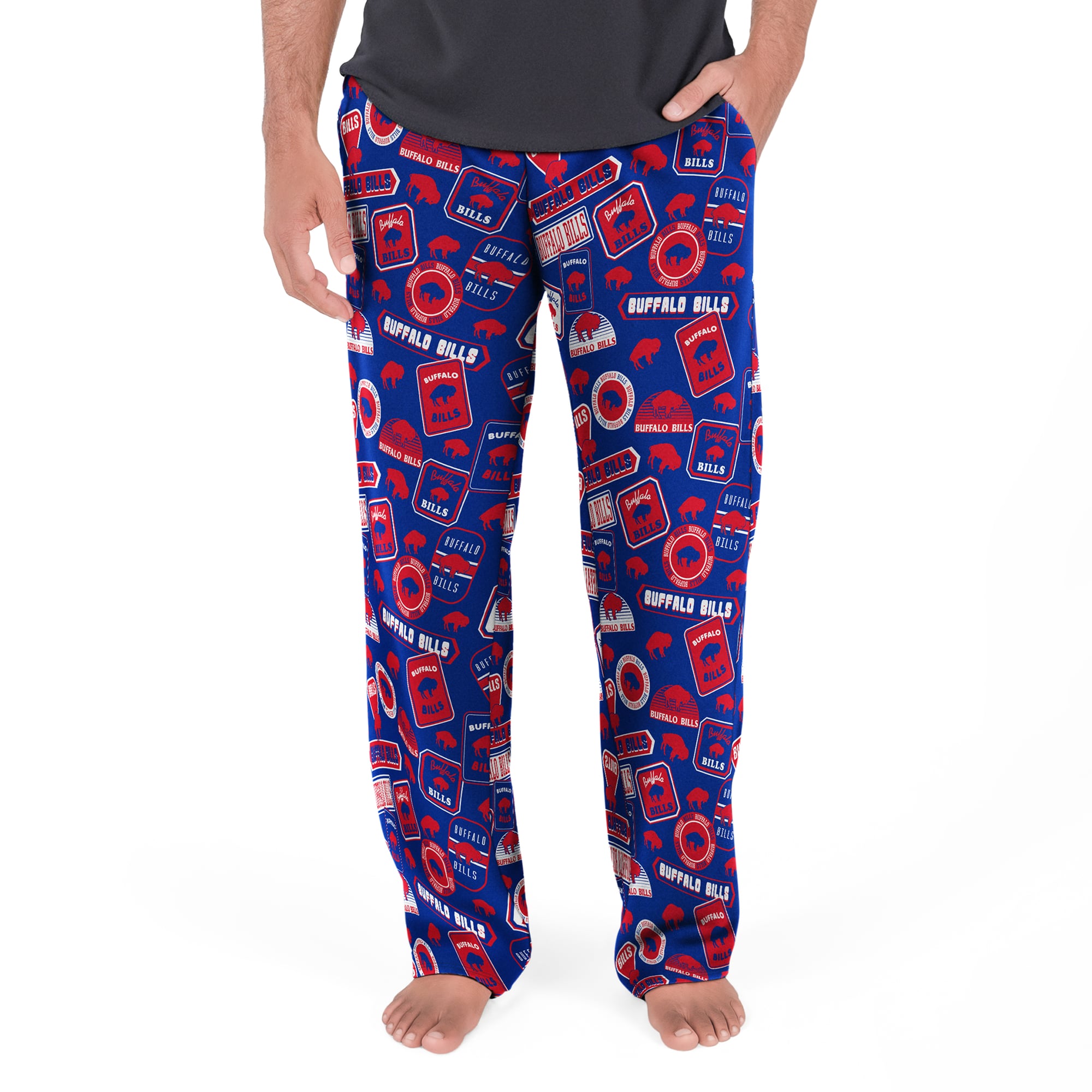 Men's Concepts Sport Royal Buffalo Bills Throwback Logo Grady Sleep Pants