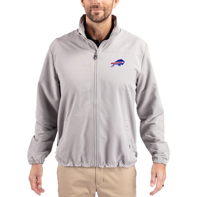  Buffalo Bills Cutter & Buck  Charter Eco Recycled Full-Zip Jacket - Gray