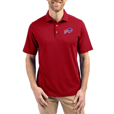 Buffalo Bills Cutter & Buck Team Virtue Eco Pique Recycled Polo - Red