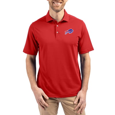 Buffalo Bills Cutter & Buck Virtue Eco Pique Recycled Polo - Red