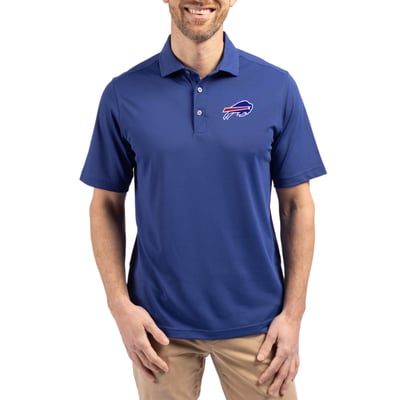 Buffalo Bills Cutter & Buck Virtue Eco Pique Recycled Polo - Royal