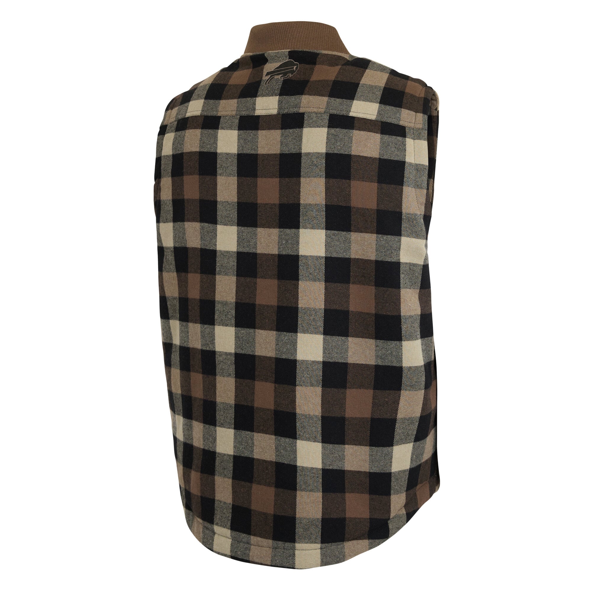 Men's Darius Rucker Collection by Fanatics Brown Buffalo Bills Brushed Plaid Sherpa Full-Zip Vest