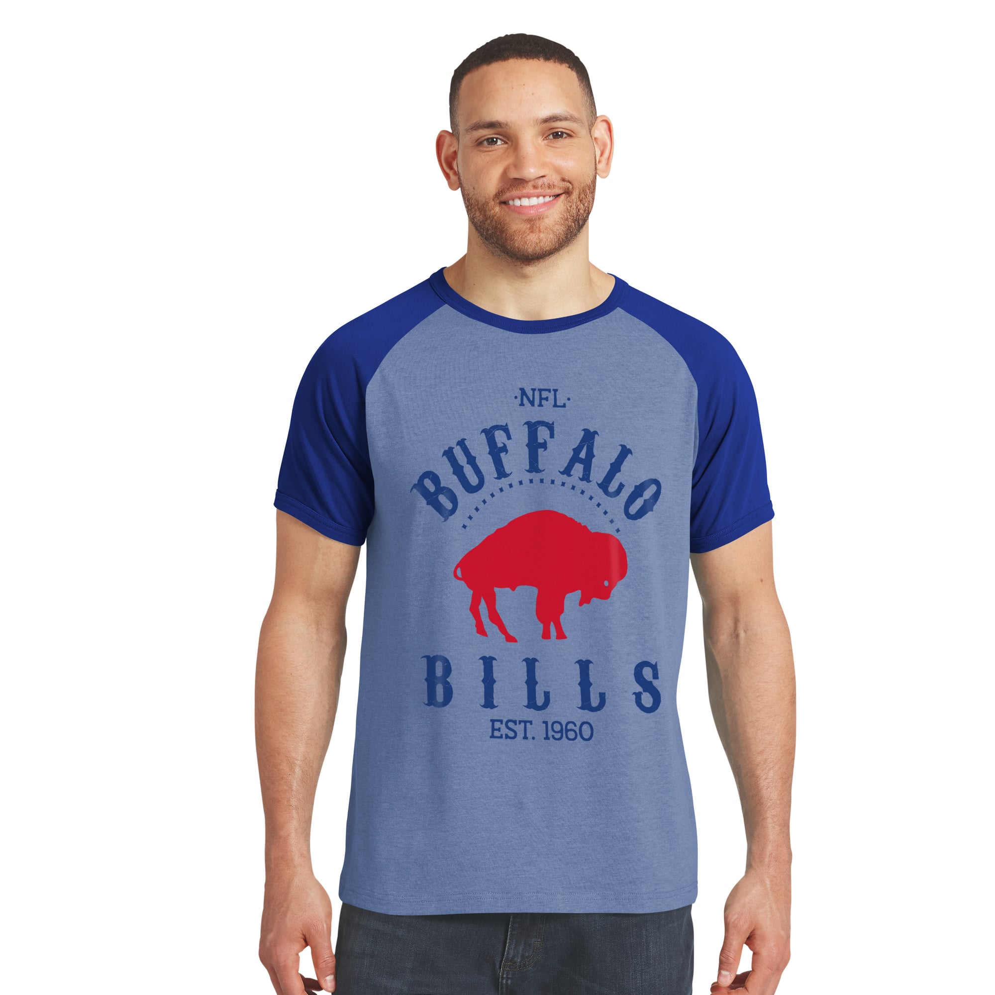 T-shirt raglan pour homme Darius Rucker Collection by Fanatics Royal Buffalo Bills