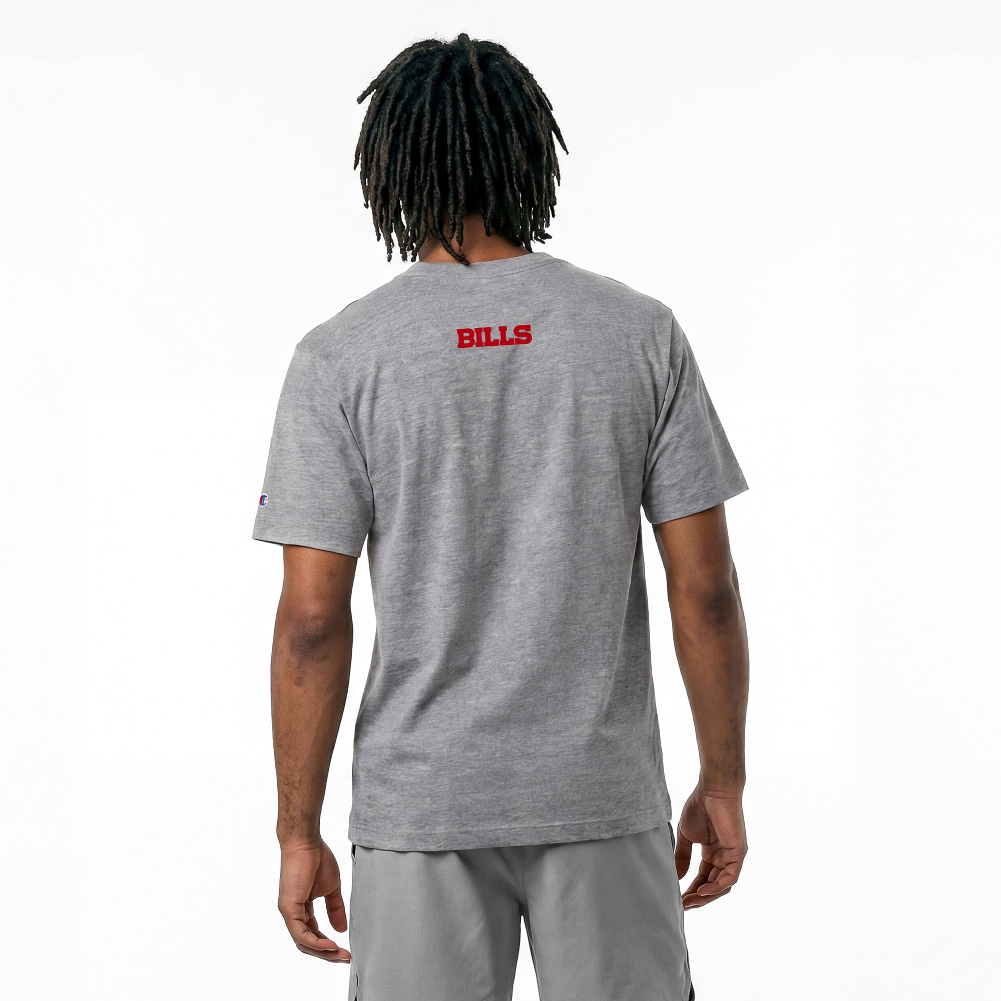 Men's Disney x Champion Gray Buffalo Bills Beast All-Star T-Shirt