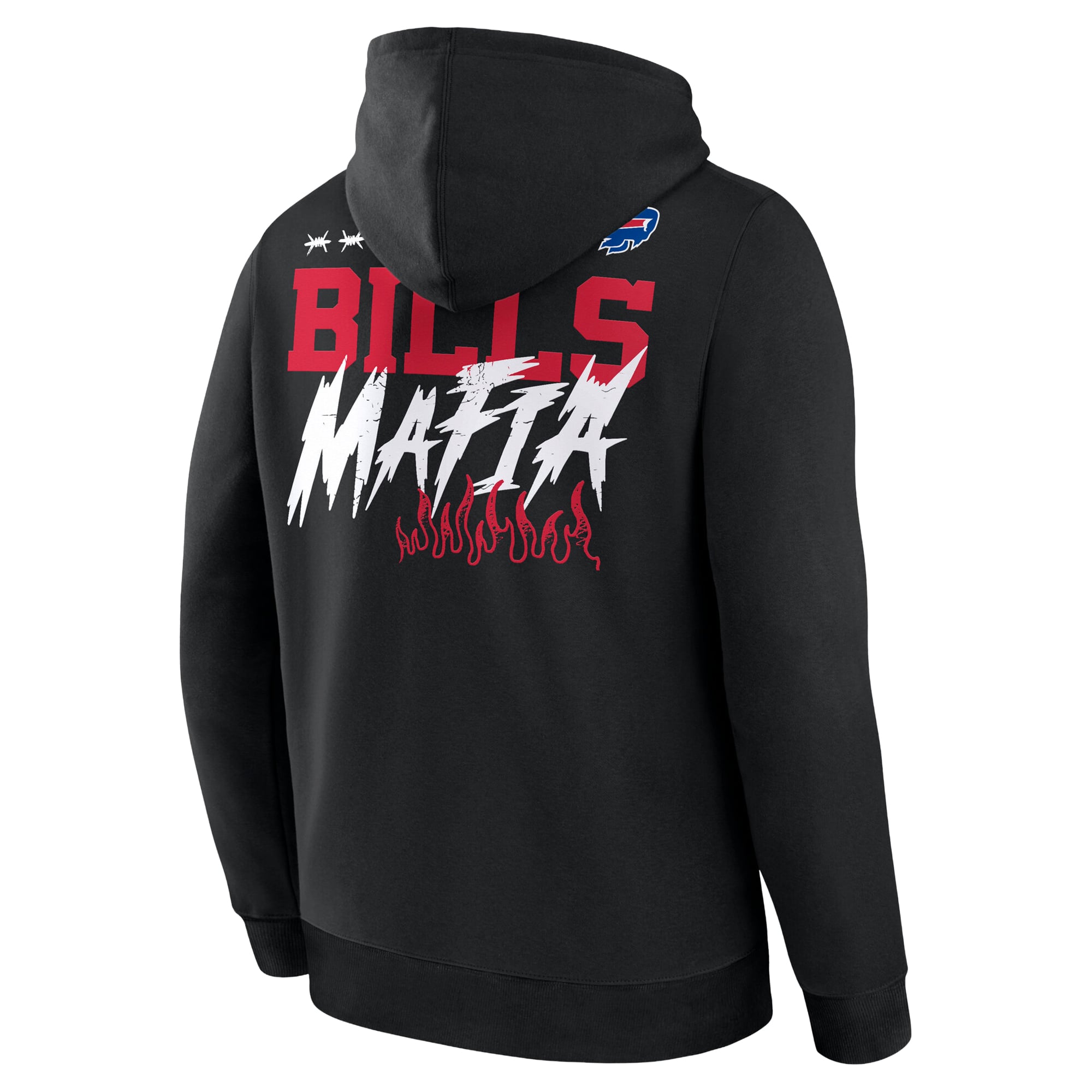 Sweat à capuche Fanatics Black Buffalo Bills pour homme, grandes tailles, style Mafia