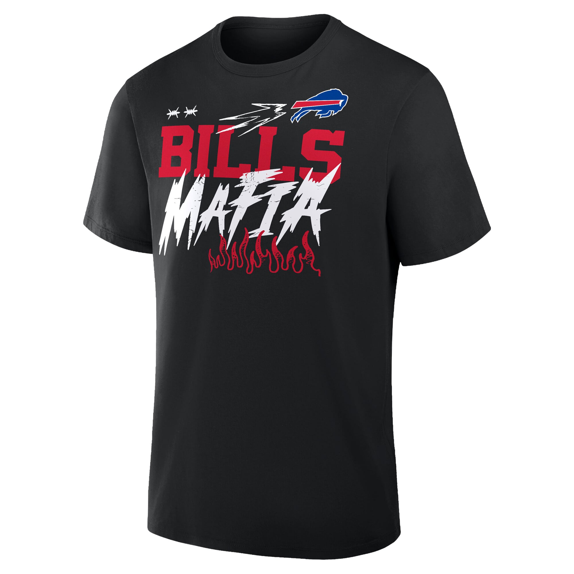 T-shirt Fanatics Black Buffalo Bills pour hommes, grandes tailles, style Mafia