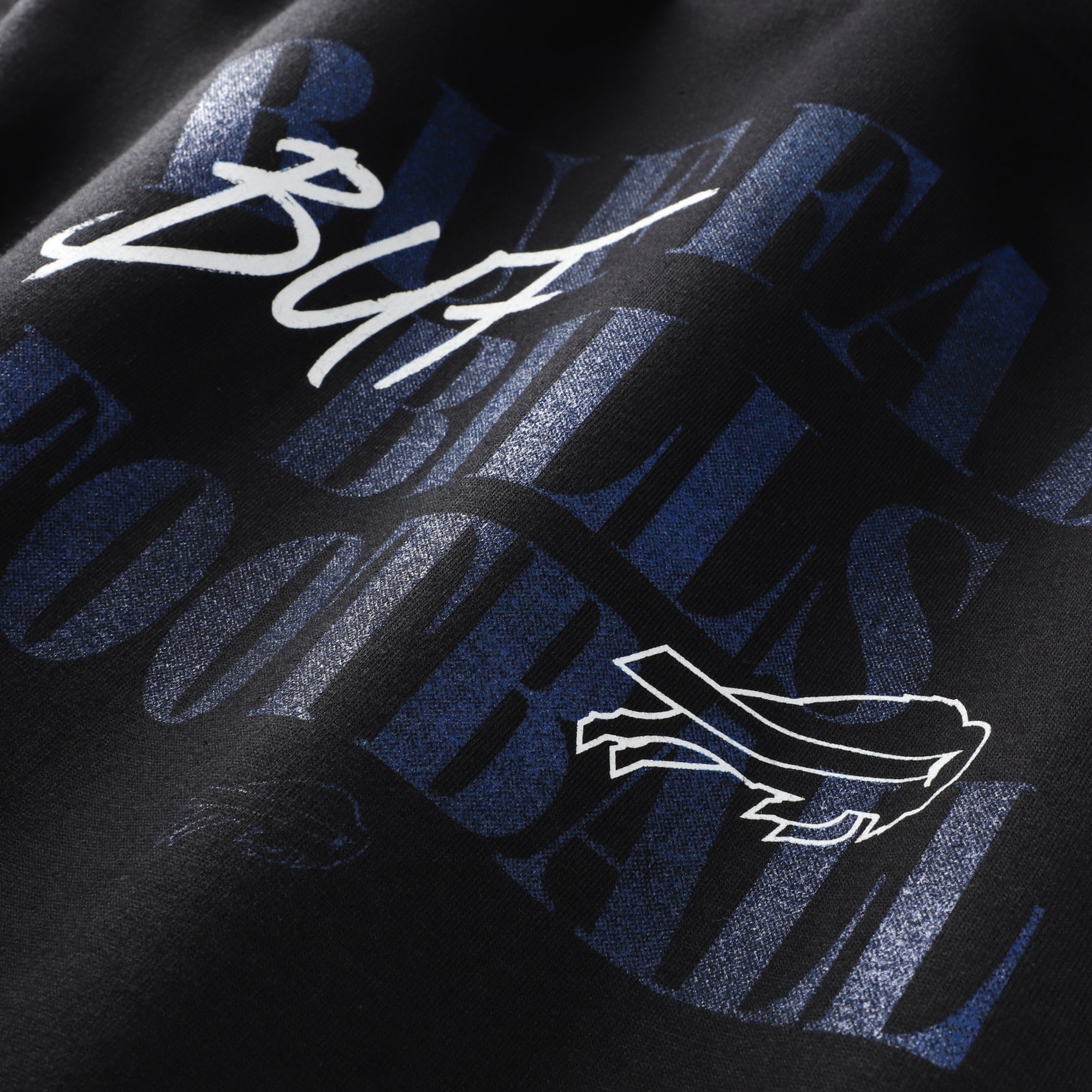 Sweat-shirt mi-temps décontracté Buffalo Bills noir pour homme, grandes tailles, de la marque Fanatics.