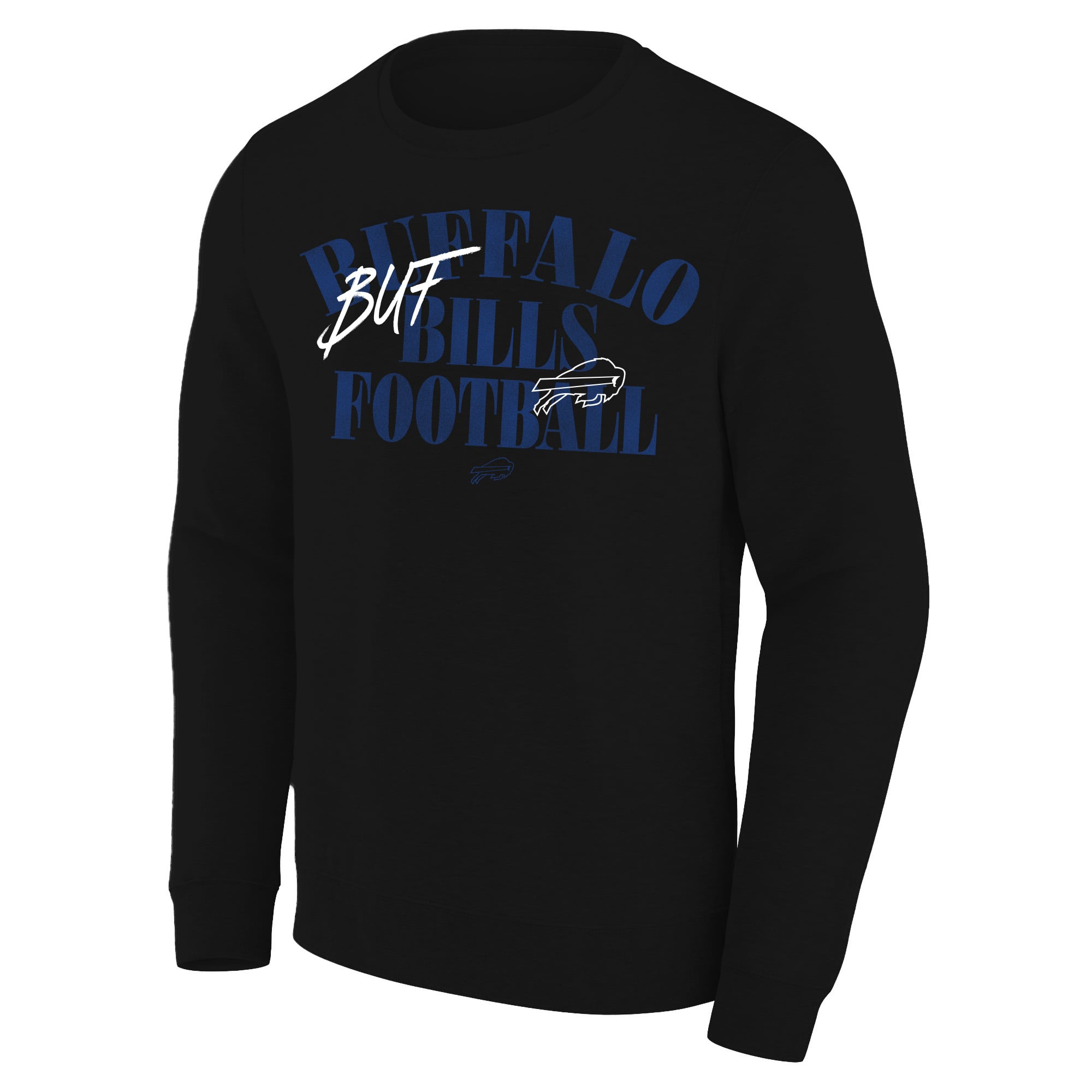 Men's Fanatics Black Buffalo Bills Big & Tall Relaxed Halftime Lead Washed Sweatshirt