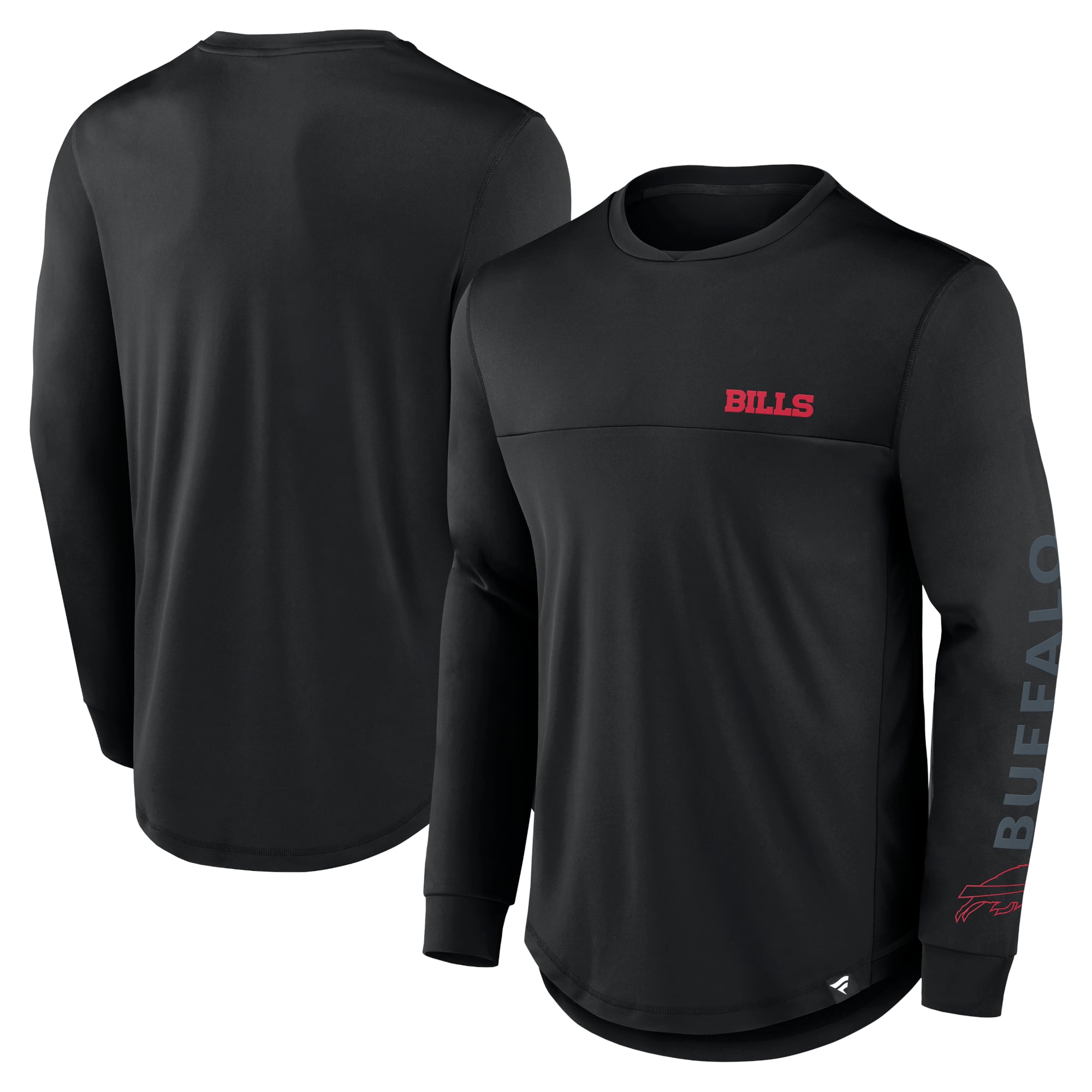 T-shirt à manches longues Fanatics Blackout pour homme, Buffalo Bills