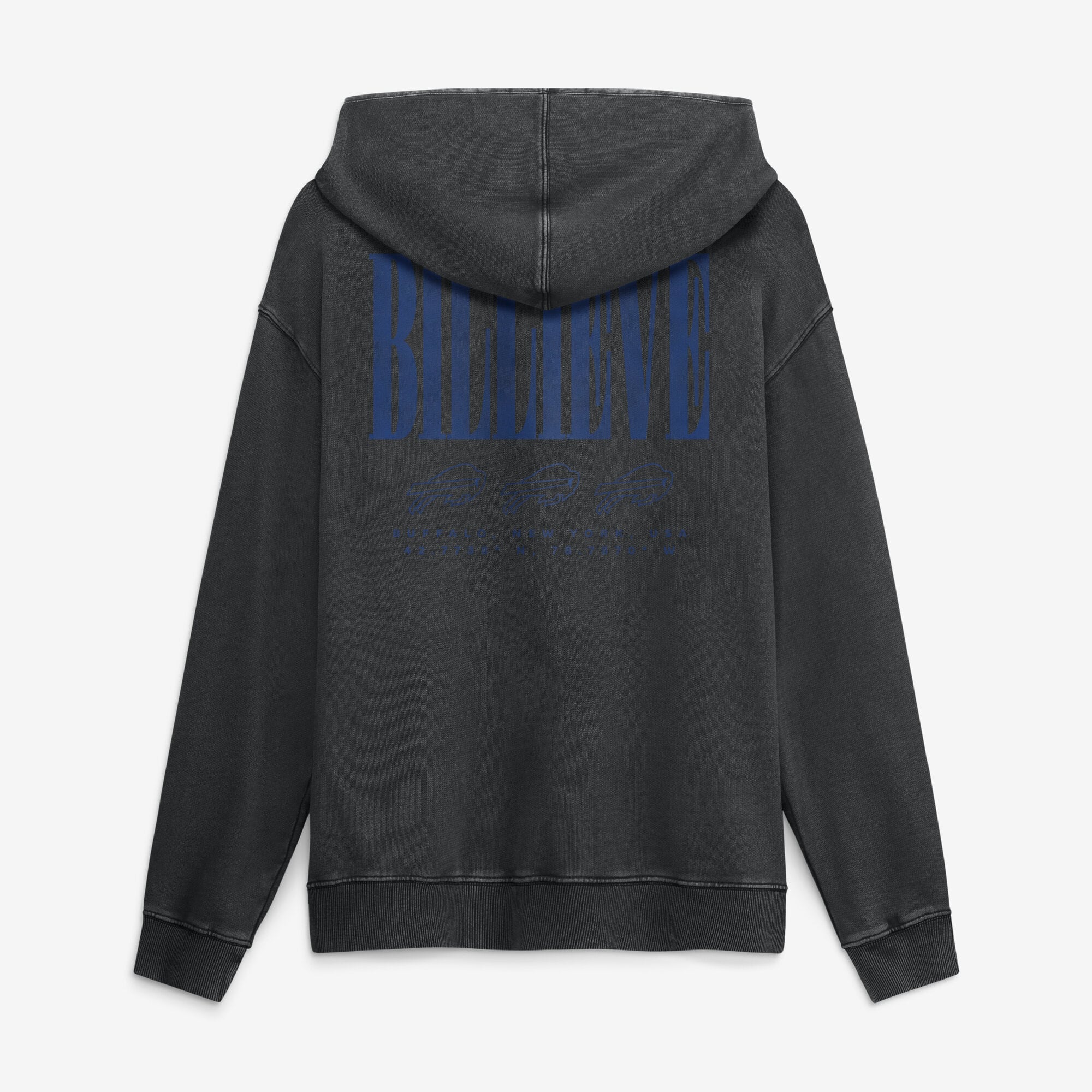 Men's Fanatics Black Buffalo Bills Relaxed Intense Rivalry French Terry Hoodie