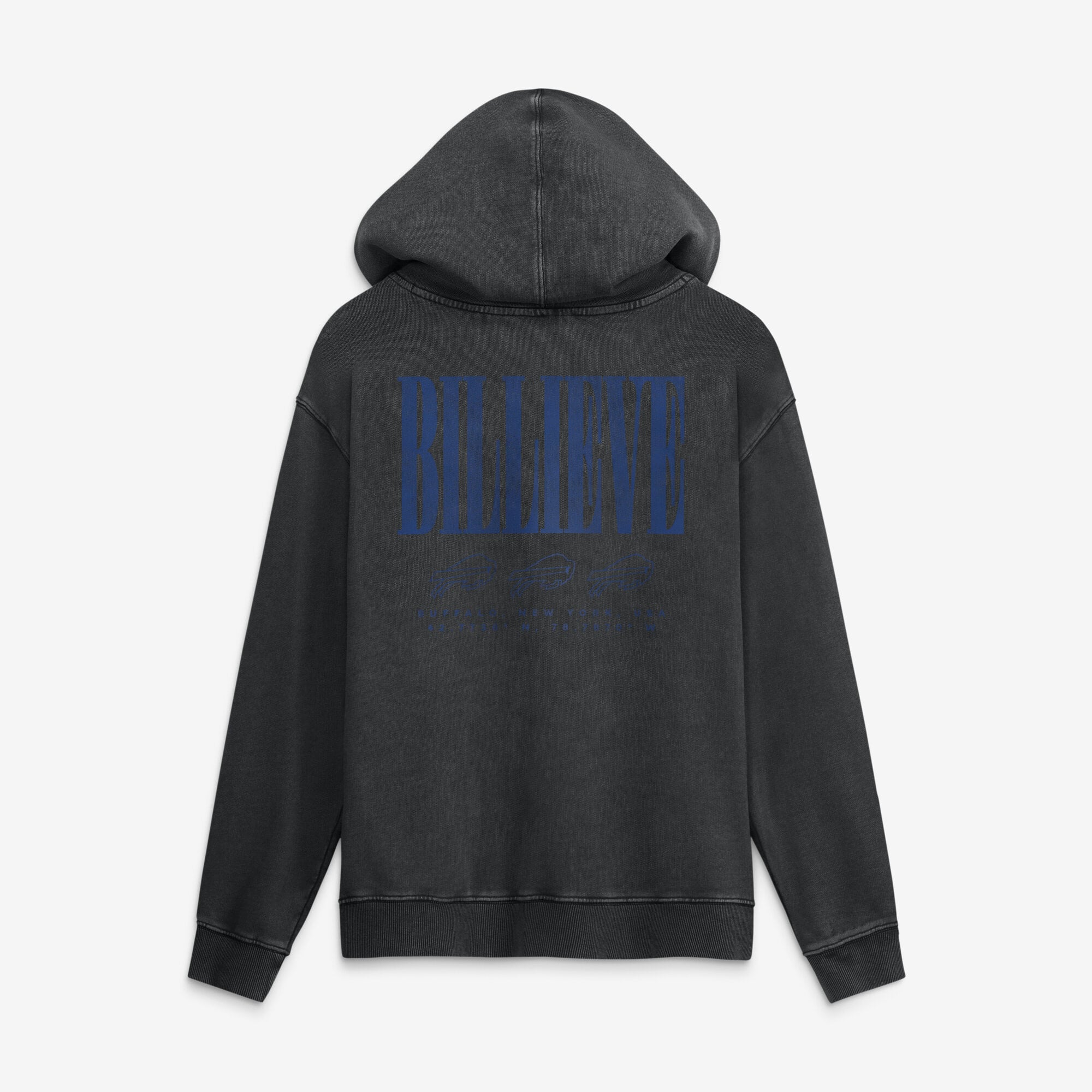Men's Fanatics Black Buffalo Bills Relaxed Intense Rivalry French Terry Hoodie