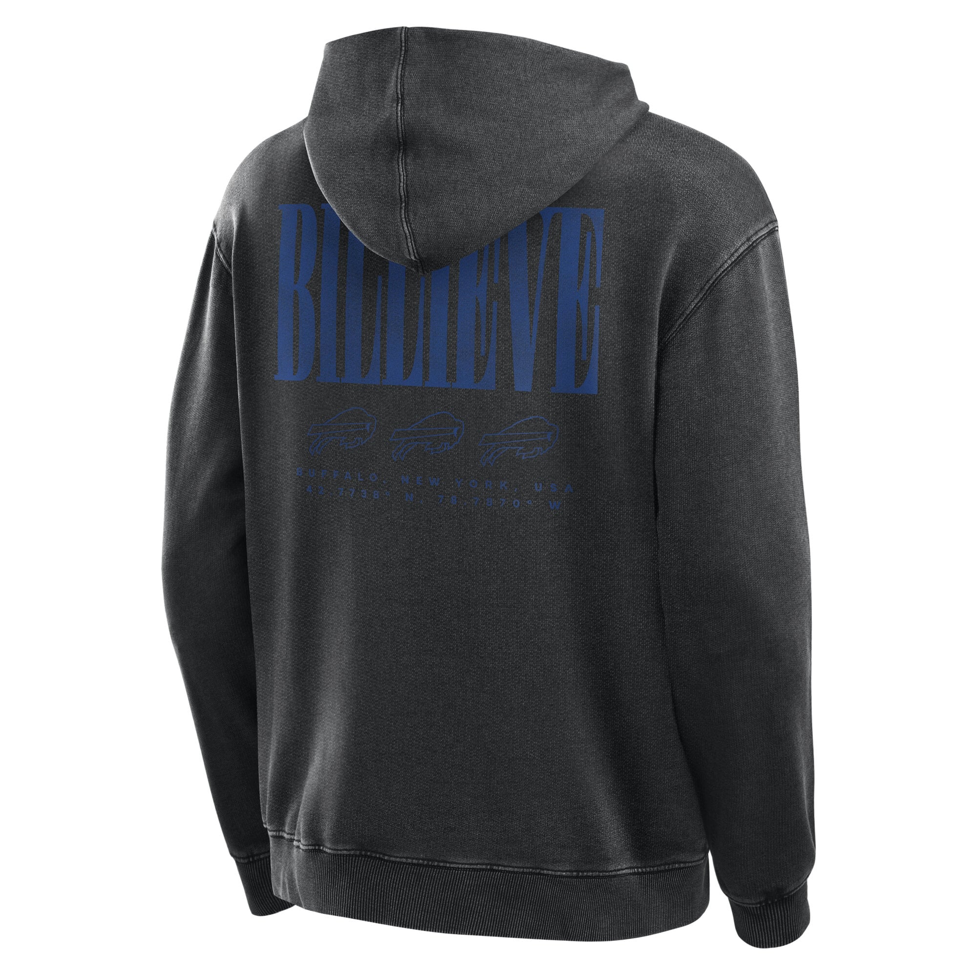 Men's Fanatics Black Buffalo Bills Relaxed Intense Rivalry French Terry Hoodie