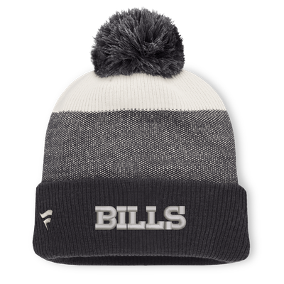 Buffalo Bills Fanatics Cuffed Knit Hat with Pom - Charcoal/Gray