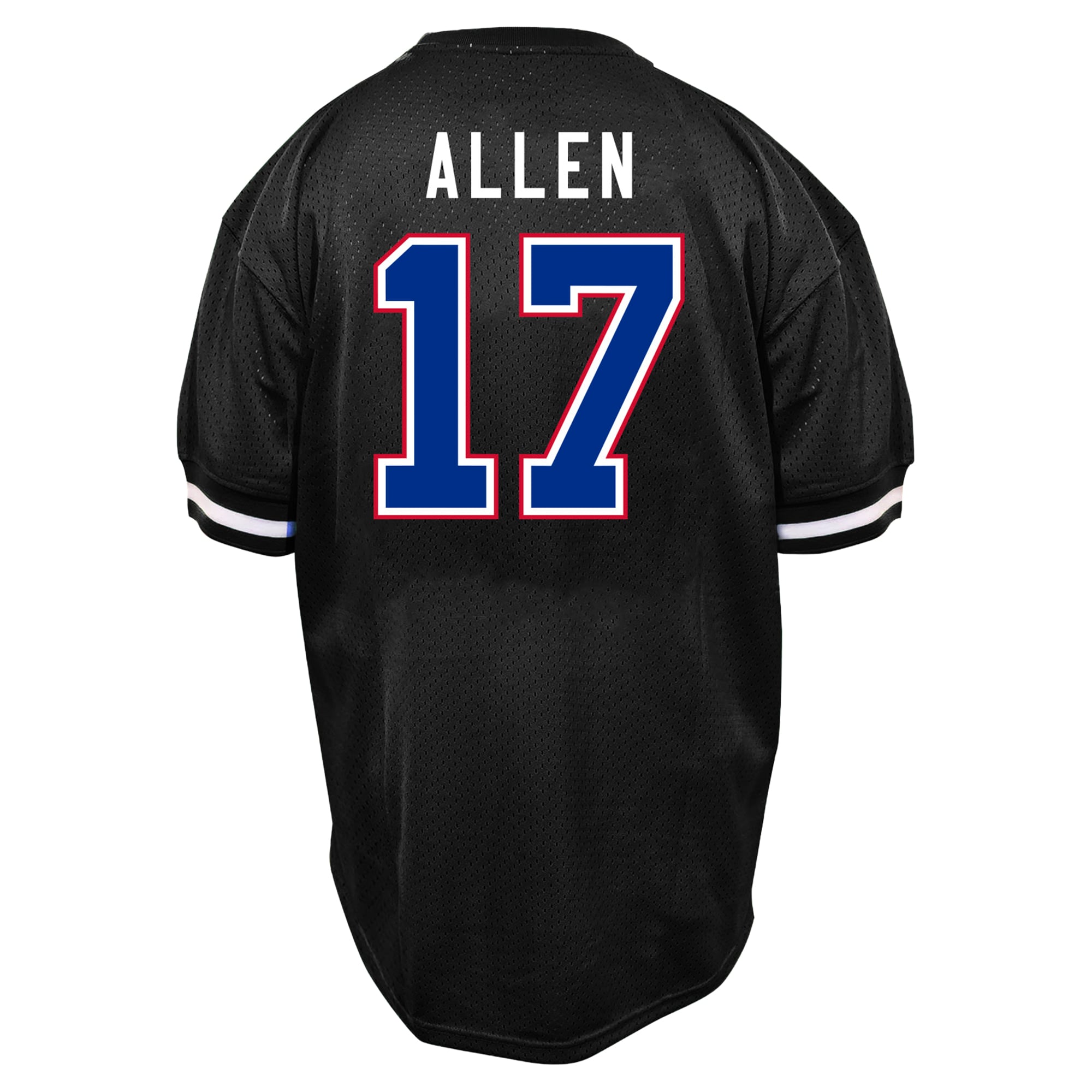 T-shirt homme Fanatics Josh Allen noir Buffalo Bills grandes tailles en maille avec nom et numéro