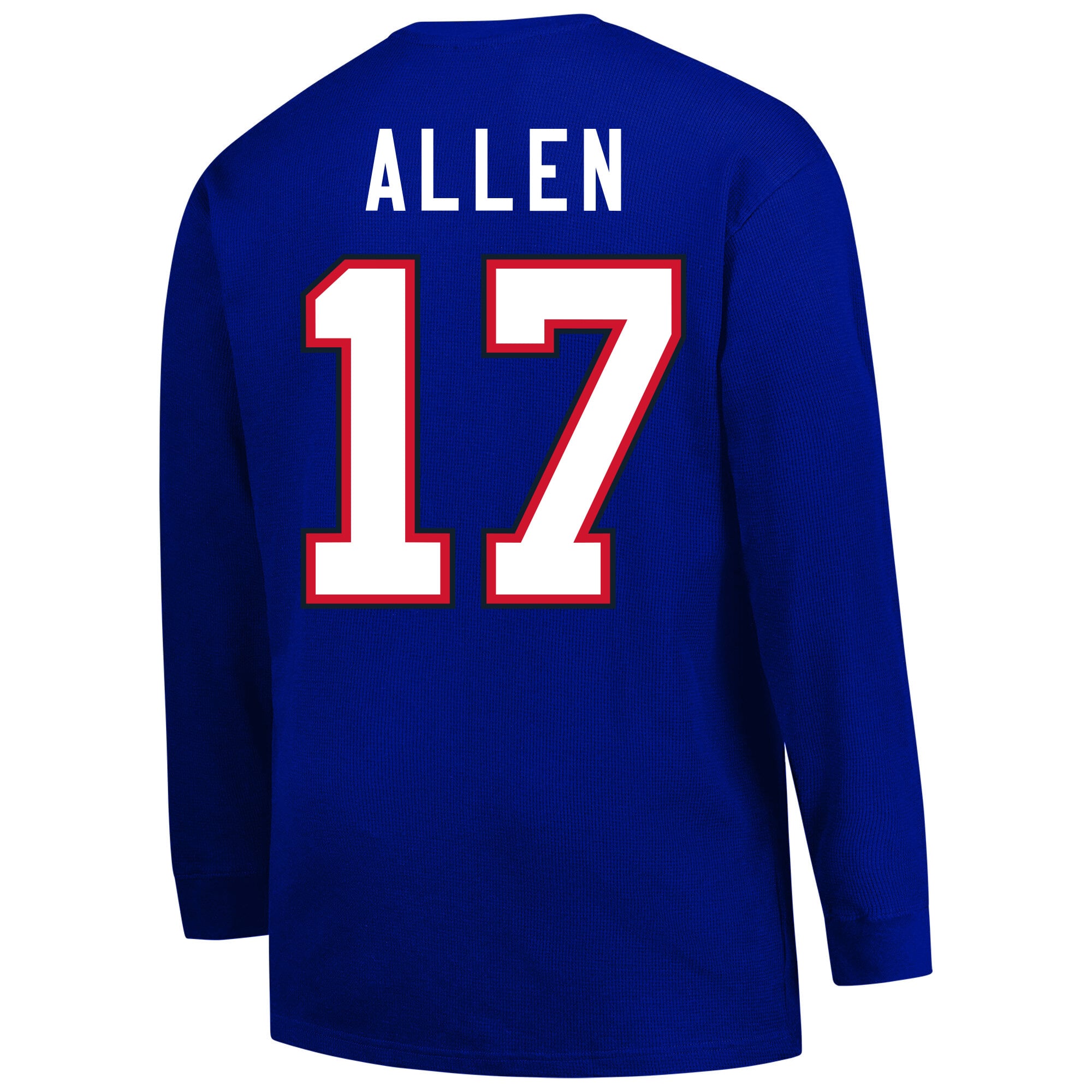 T-shirt thermique à manches longues gaufrées Fanatics Josh Allen Royal Buffalo Bills pour hommes, grandes tailles