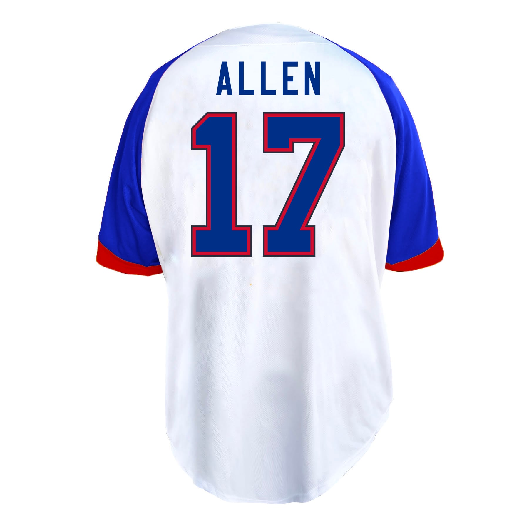Men's Fanatics Josh Allen White Buffalo Bills Big & Tall Button-Up Baseball Jersey Top