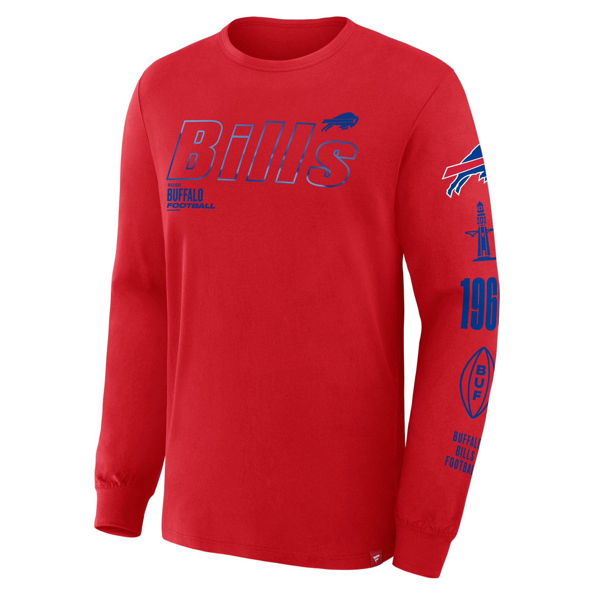 T-shirt à manches longues Fanatics Red Buffalo Bills Legacy pour homme