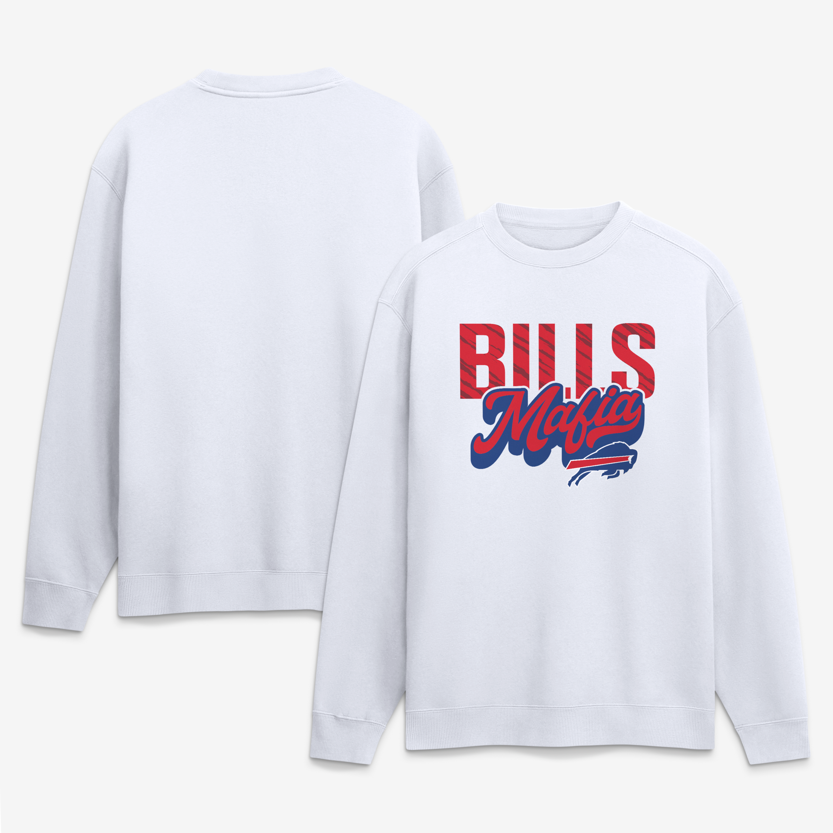 Men's Fanatics White Buffalo Bills Mafia Legacy Sweatshirt