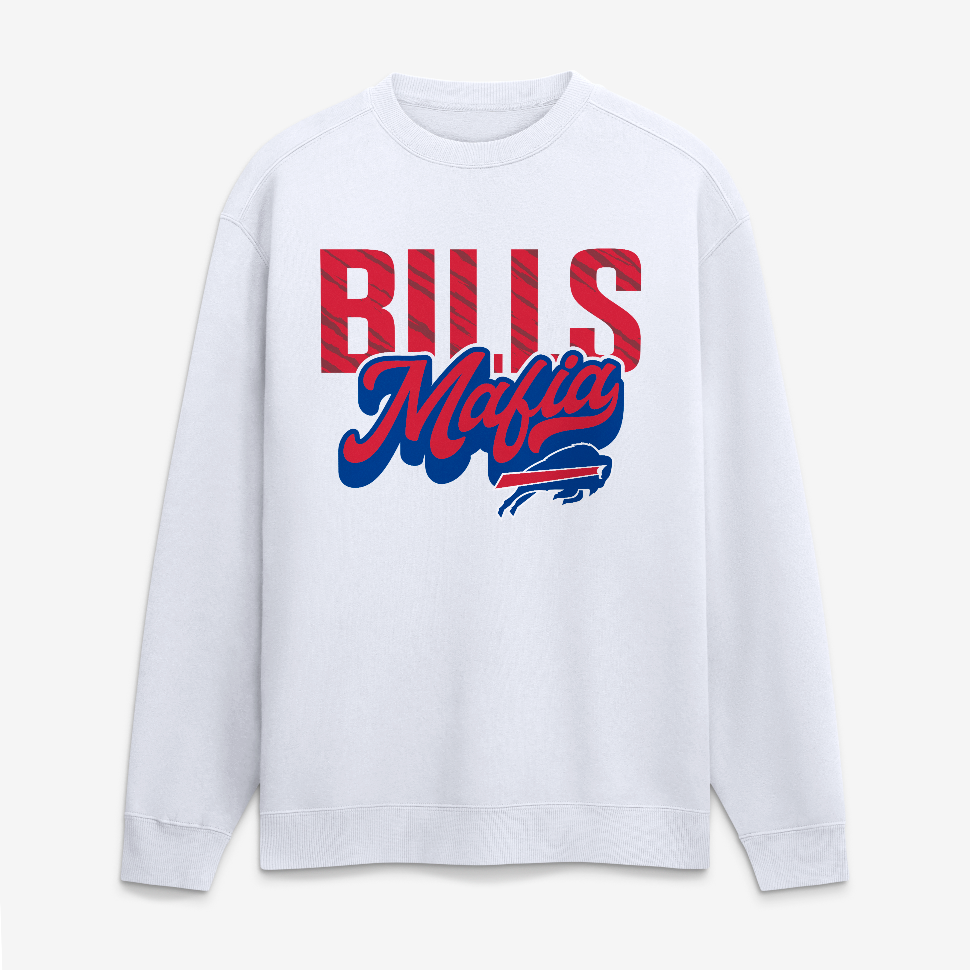 Men's Fanatics White Buffalo Bills Mafia Legacy Sweatshirt