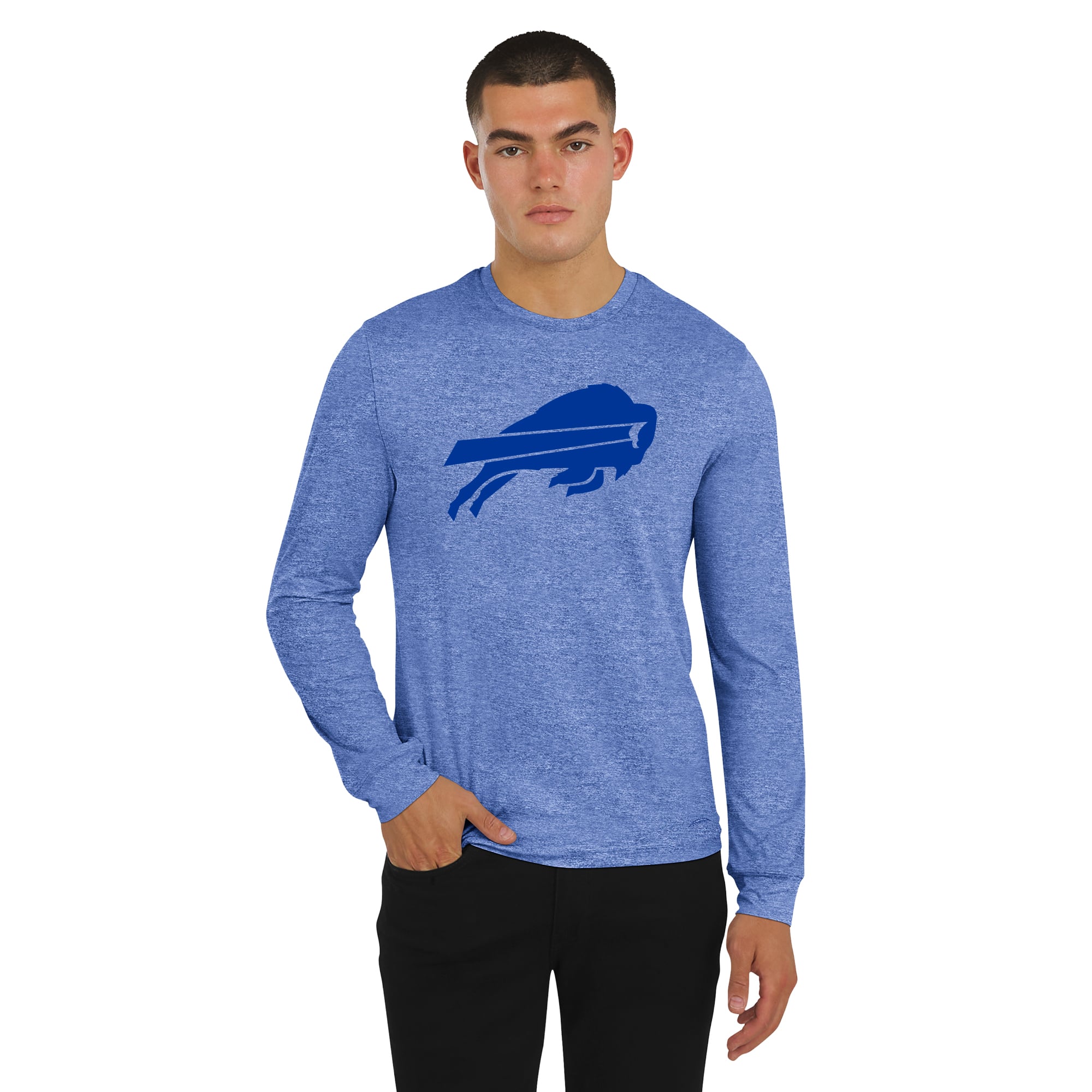 T-shirt à manches longues pour homme J. Palmer Royal Buffalo Bills Four Down