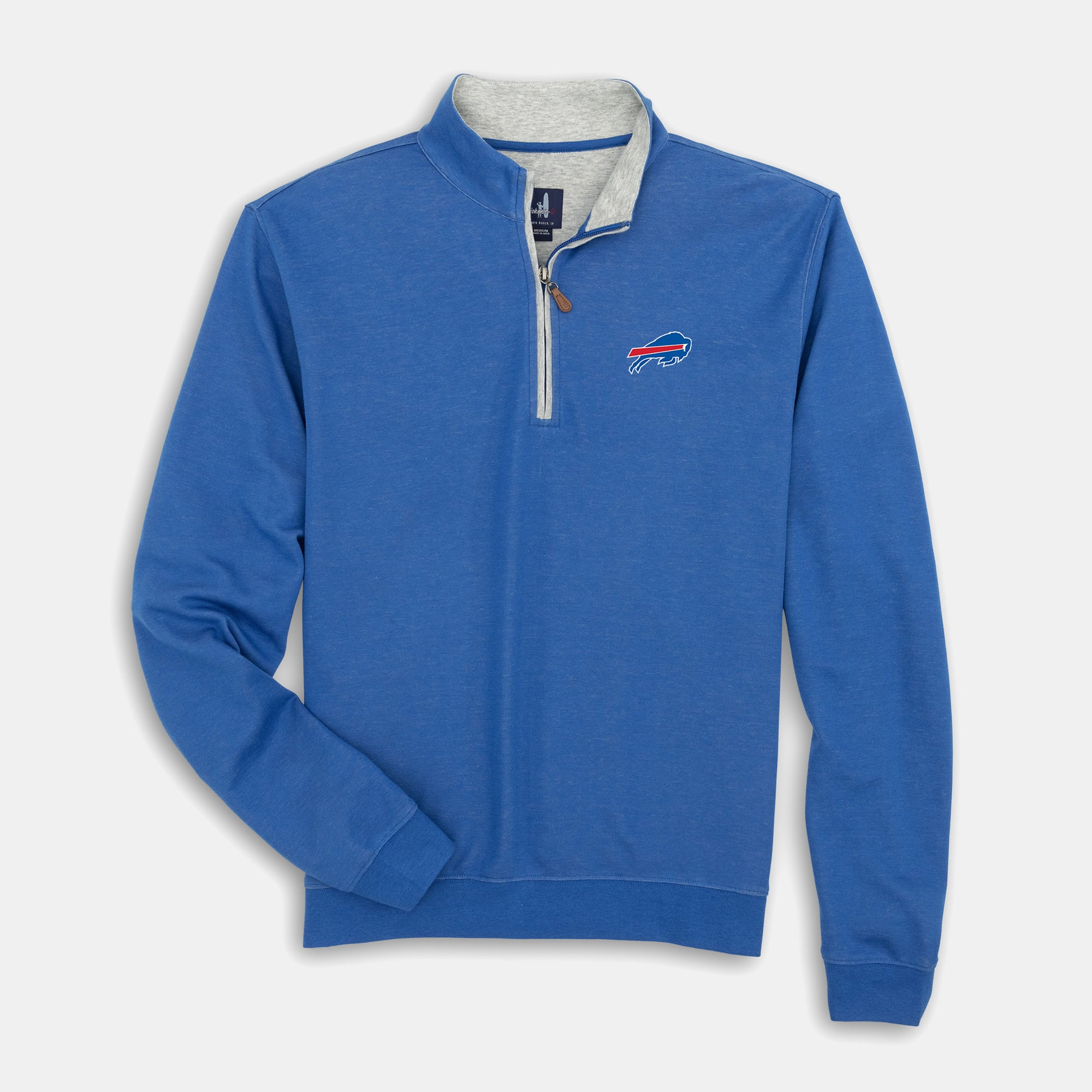 Men's johnnie-O Royal Buffalo Bills Sully Tri-Blend Quarter-Zip Pullover