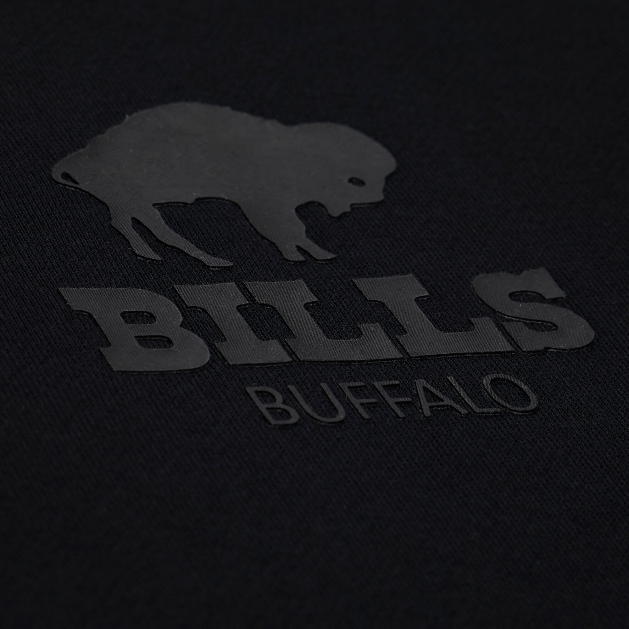 Men's Mitchell & Ness Black Buffalo Bills Core Essentials Micro Logo Fleece Sweatshirt