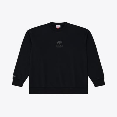 Buffalo Bills Mitchell & Ness Core Essentials Micro Logo Fleece Sweatshirt - Black
