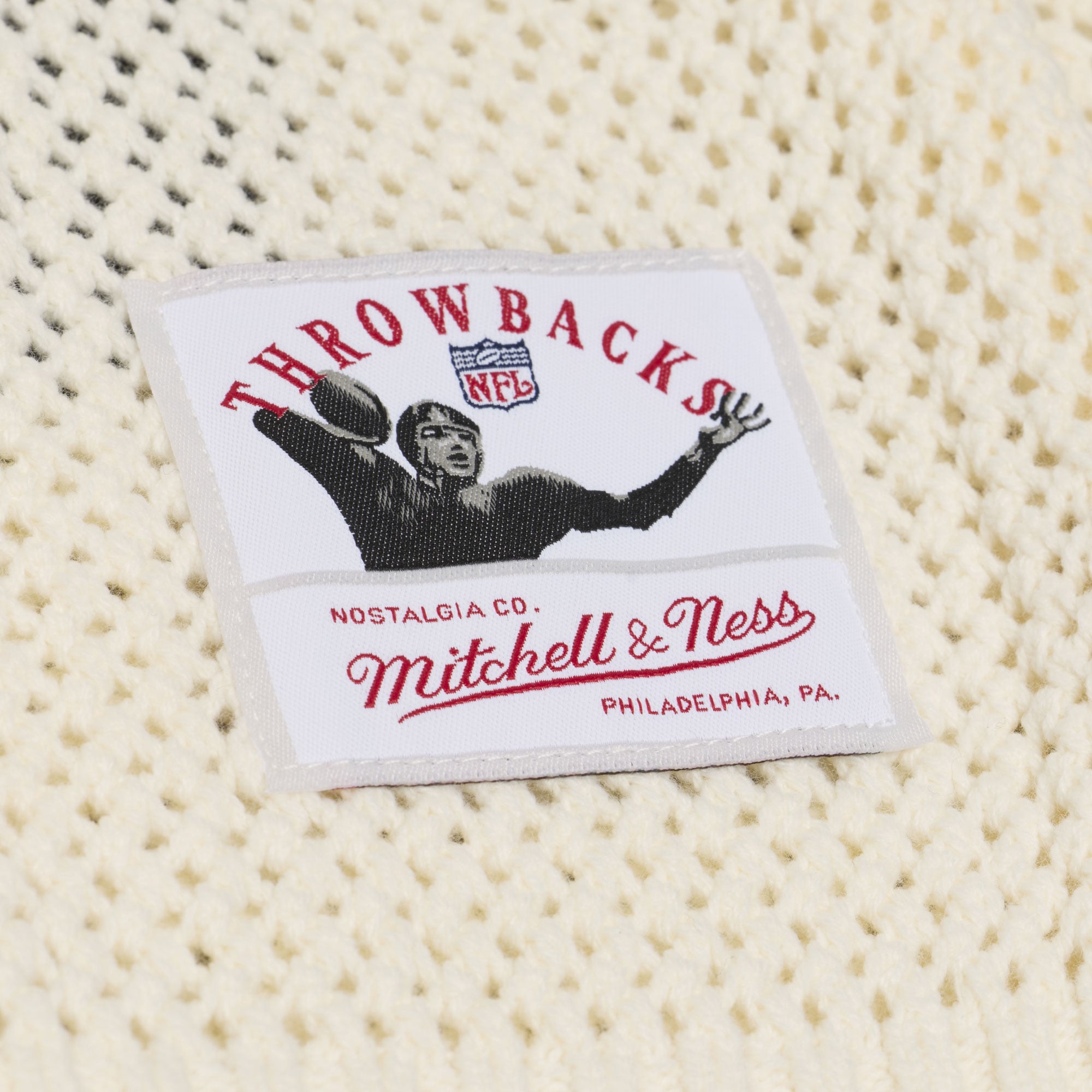 Maillot de baseball Mitchell & Ness crème Buffalo Bills Retro Roots à manches courtes pour homme