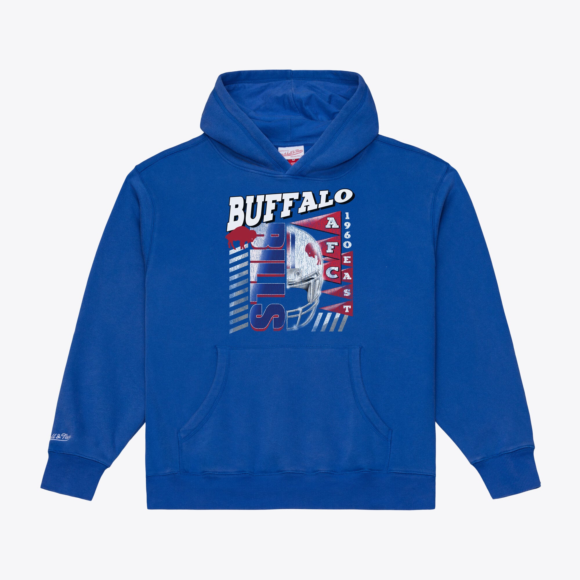 Sweat à capuche en polaire Mitchell & Ness Royal Buffalo Bills Core Essentials Street Graphic pour homme